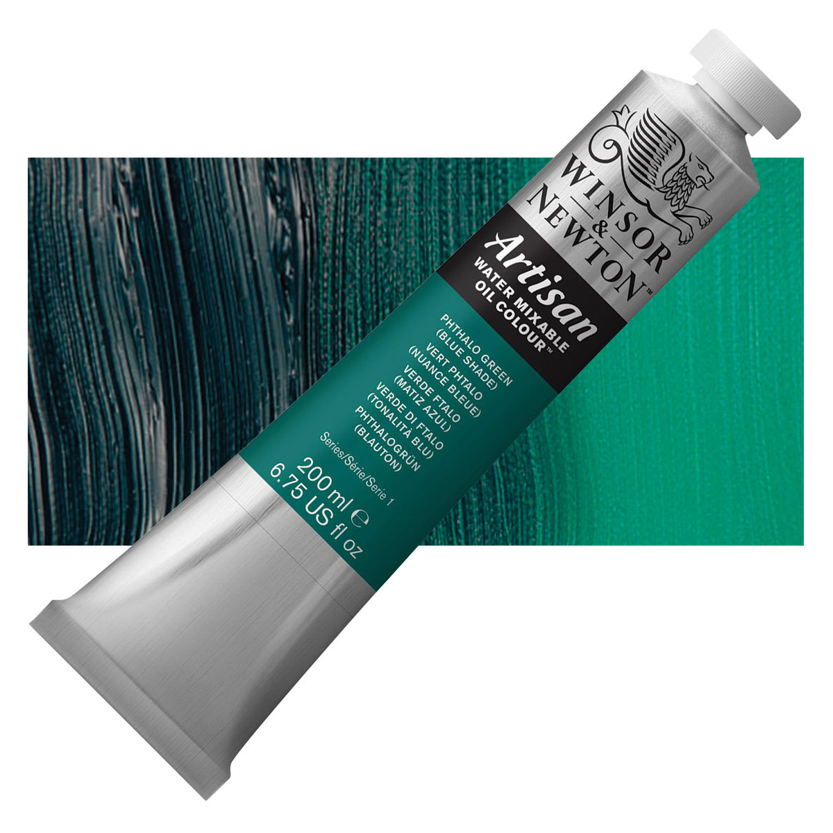Winsor & Newton Artisan Water Mixable Oil Paint - Phthalo Green (Blue Shade), 200 ml tube