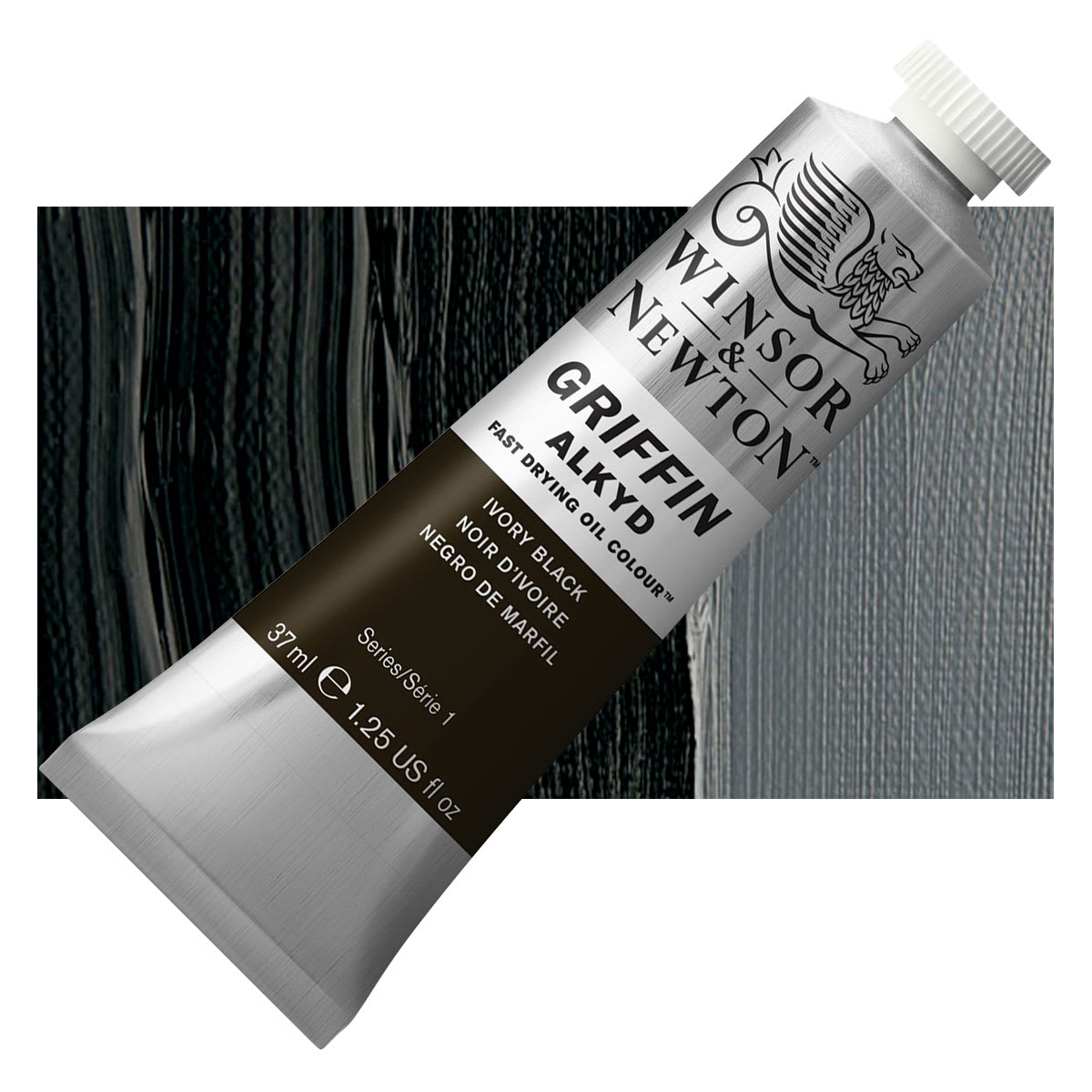 Winsor & Newton Griffin Alkyds - Ivory Black, 37 ml tube