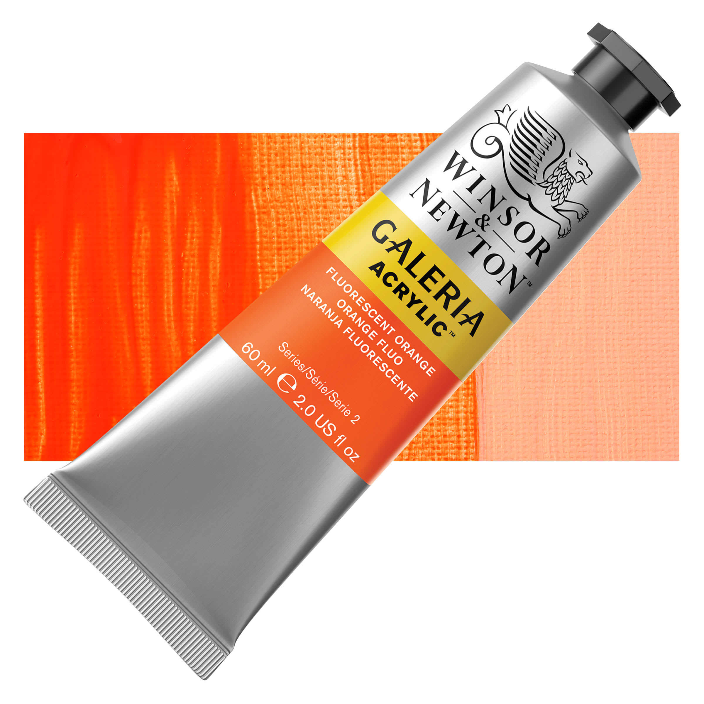 Winsor & Newton Galeria Flow Acrylics - Fluorescent Orange, 60 ml Tube