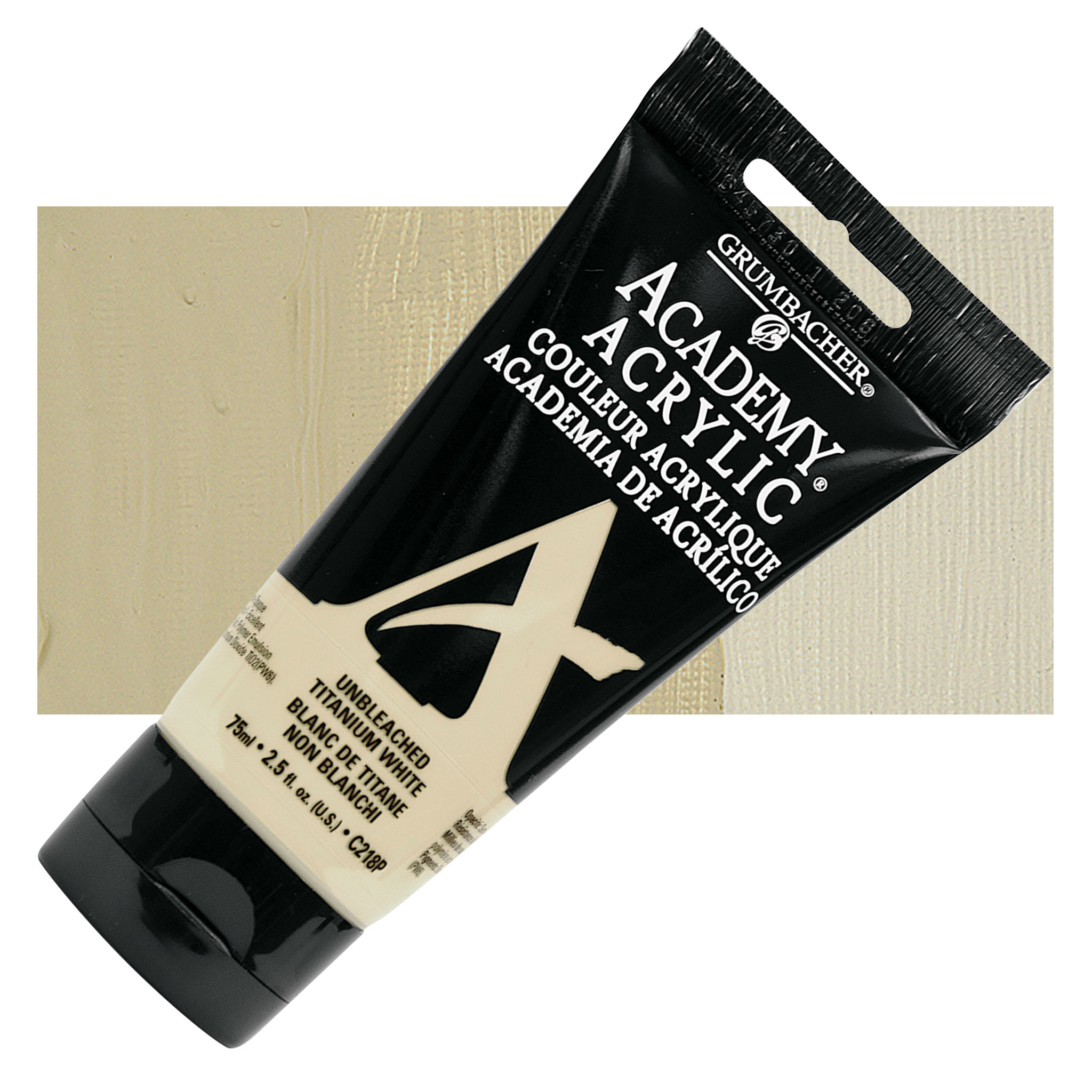 Grumbacher Academy Acrylic - Unbleached Titanium White, 75 ml tube