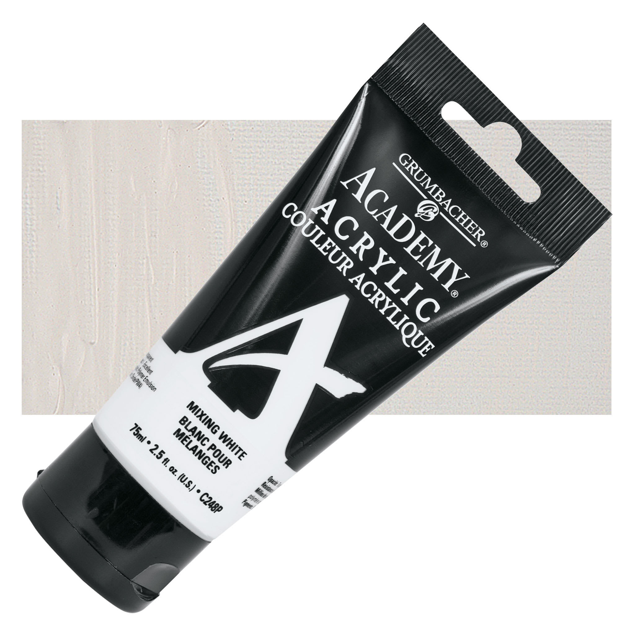 Grumbacher Academy Acrylic - Mixing White, 75 ml tube