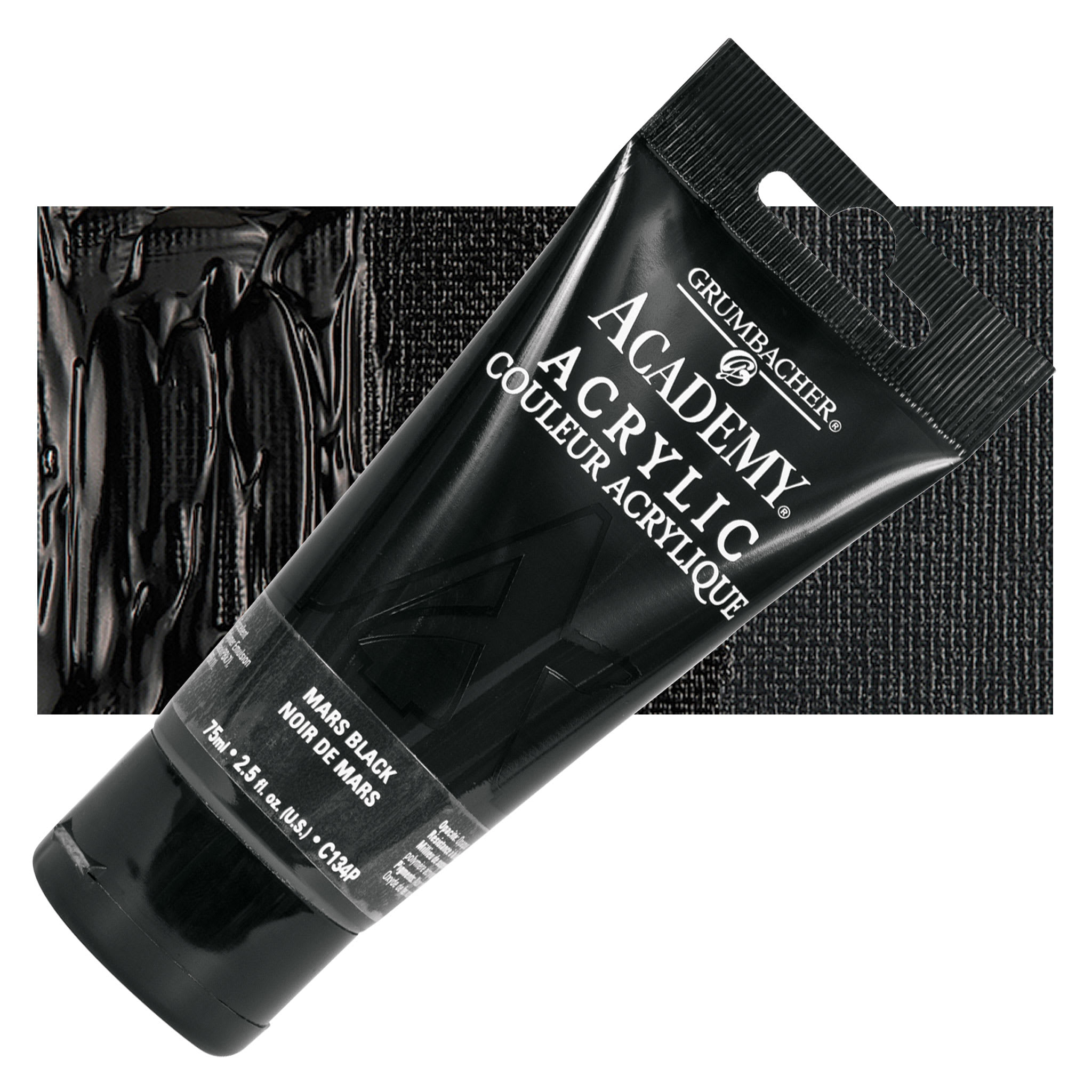 Grumbacher Academy Acrylic - Mars Black, 75 ml tube