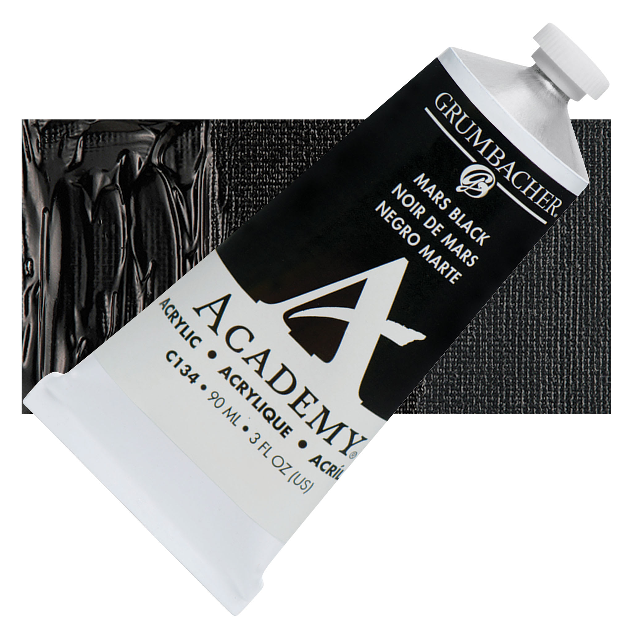 Grumbacher Academy Acrylic - Mars Black, 90 ml tube