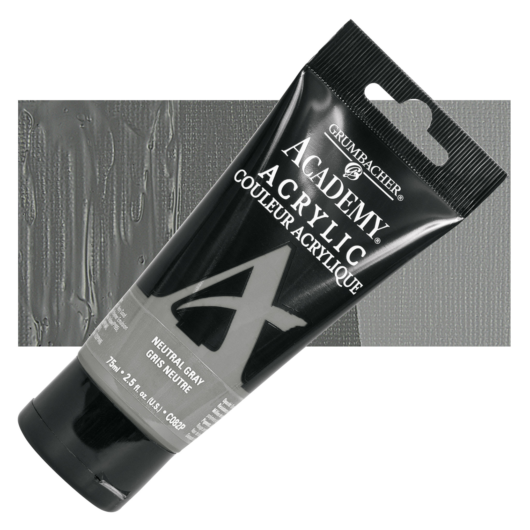 Grumbacher Academy Acrylic - Neutral Gray, 75 ml tube