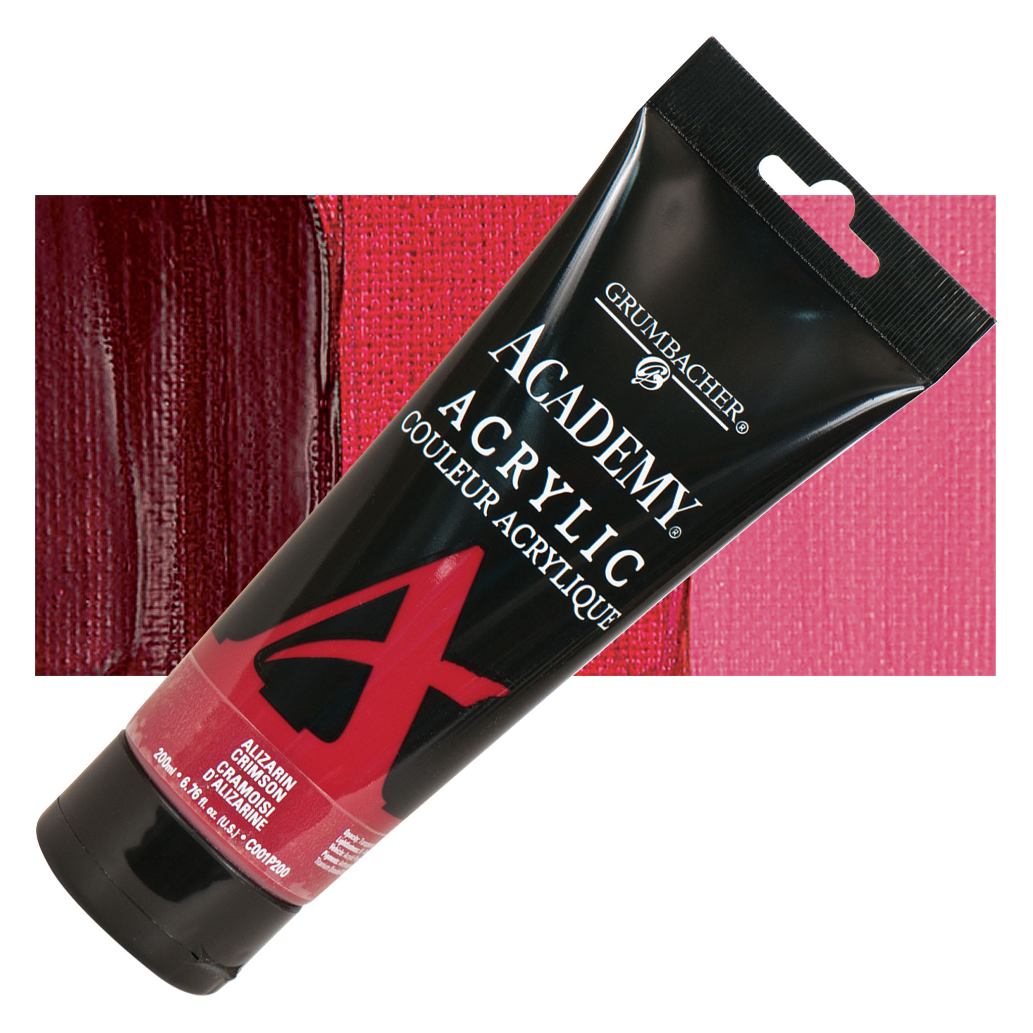 Grumbacher Academy Acrylic - Alizarin Crimson, 200 ml tube