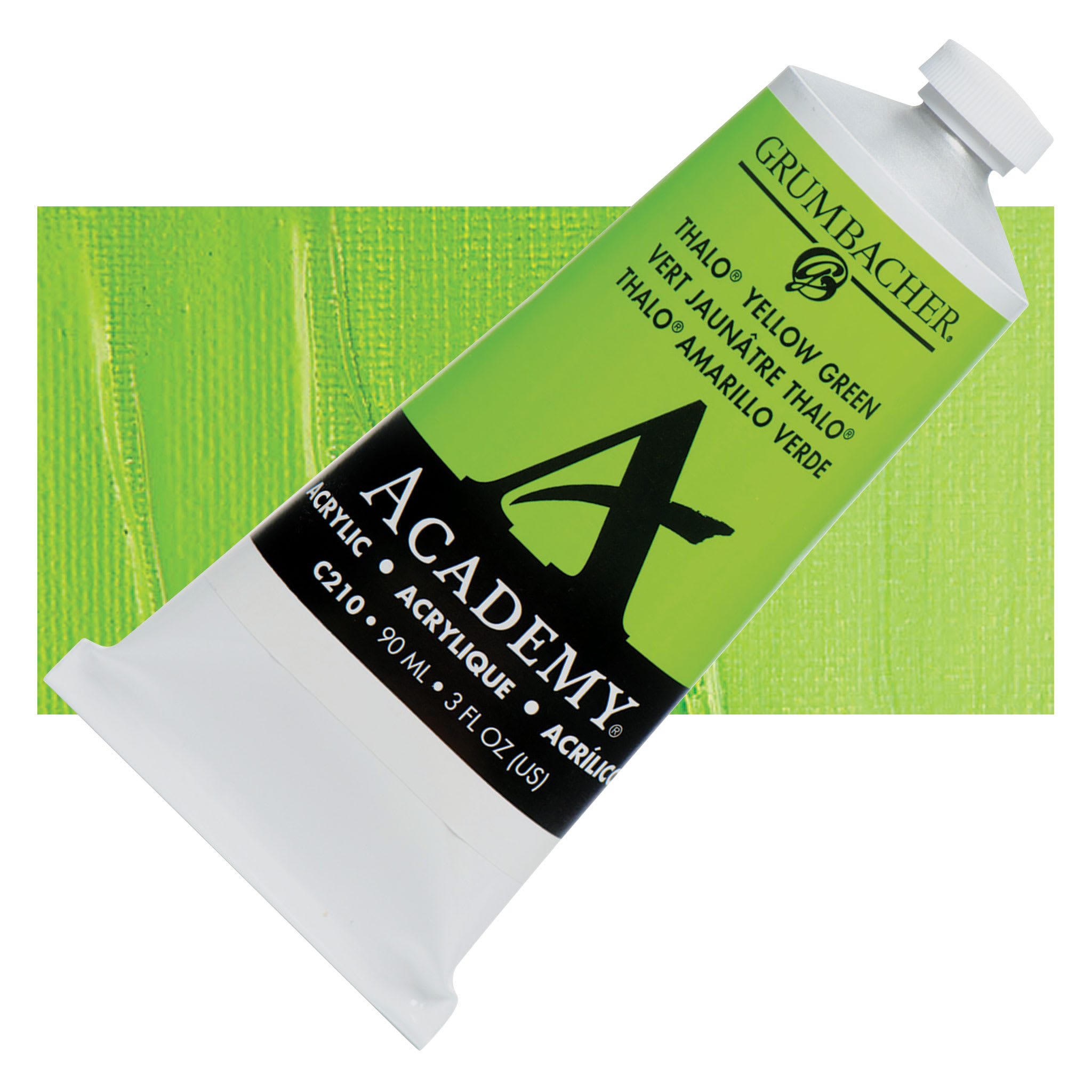 Grumbacher Academy Acrylic - Thalo Yellow Green, 90 ml tube