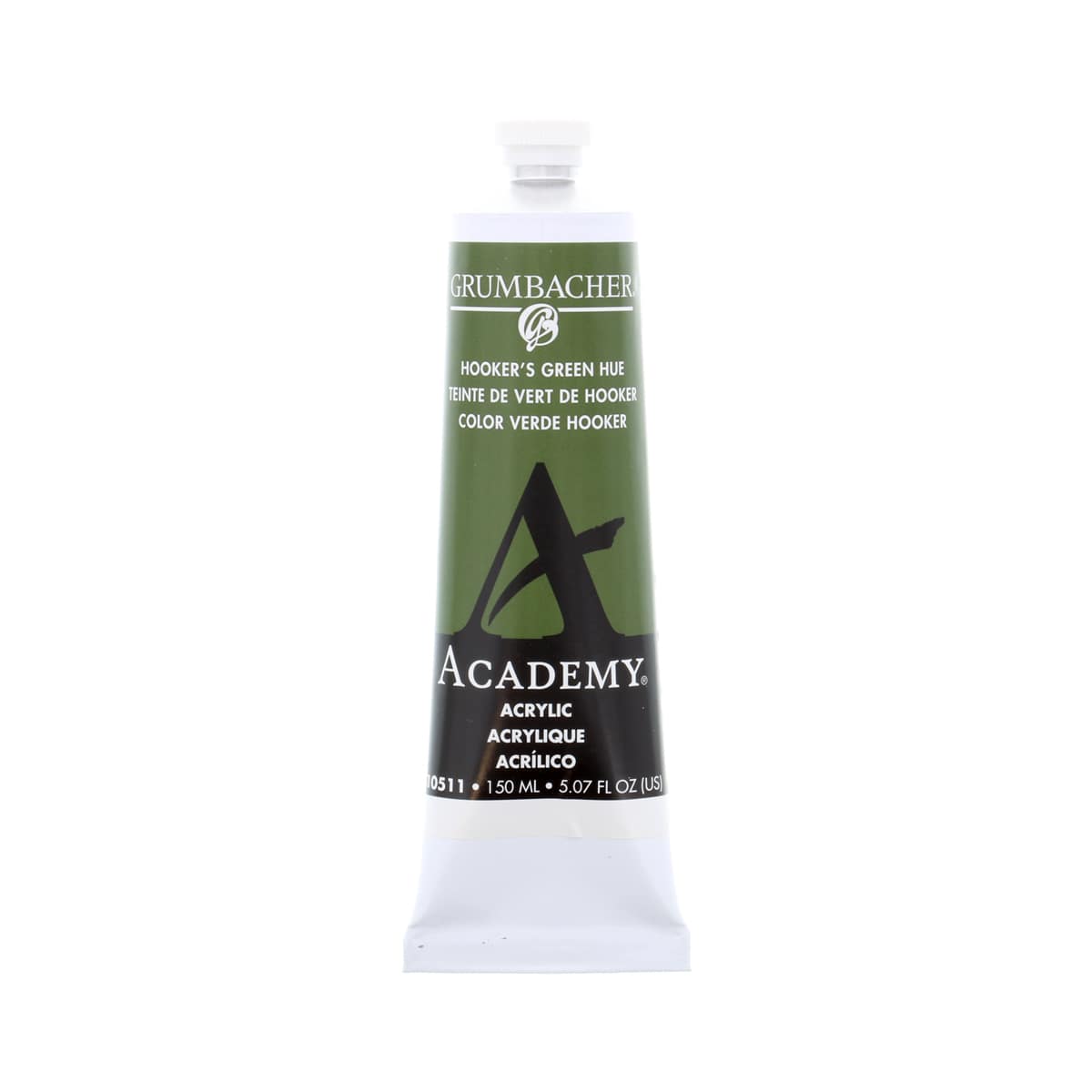 Grumbacher Academy Acrylic - Hooker's Green, 150 ml tube