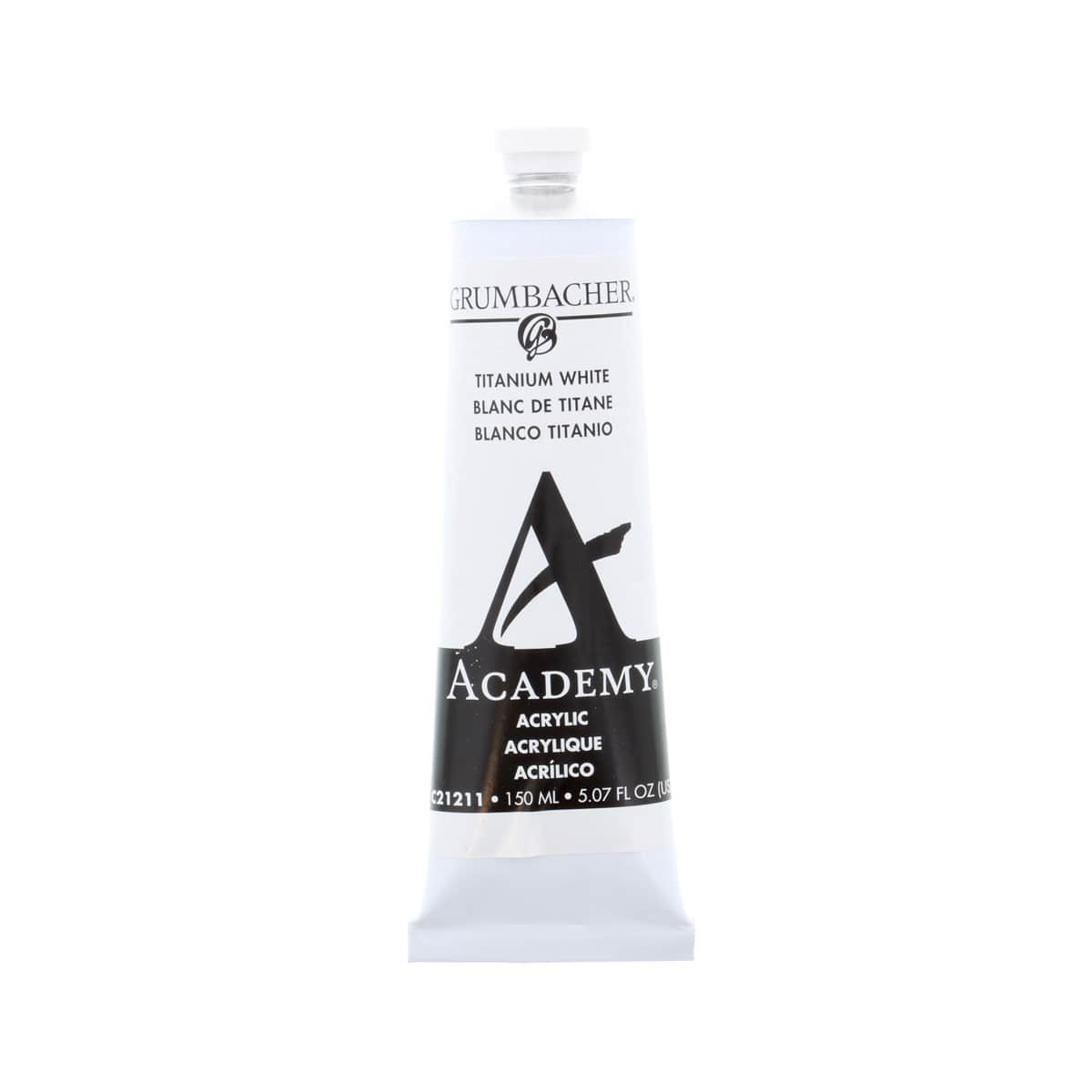 Grumbacher Academy Acrylic - Titanium White, 150 ml tube