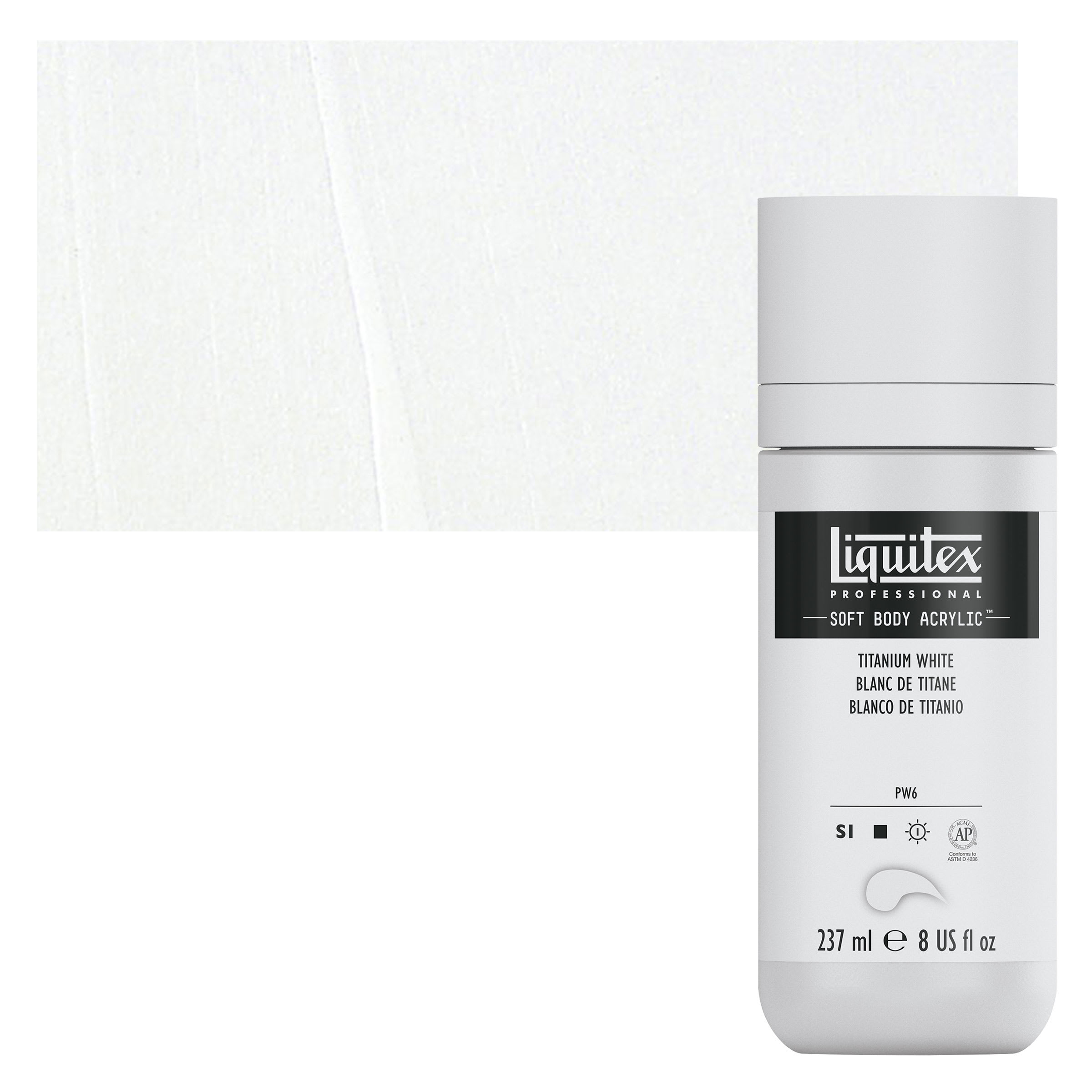 Liquitex Soft Body Artist Acrylics - Titanium White, 237 ml Bottle