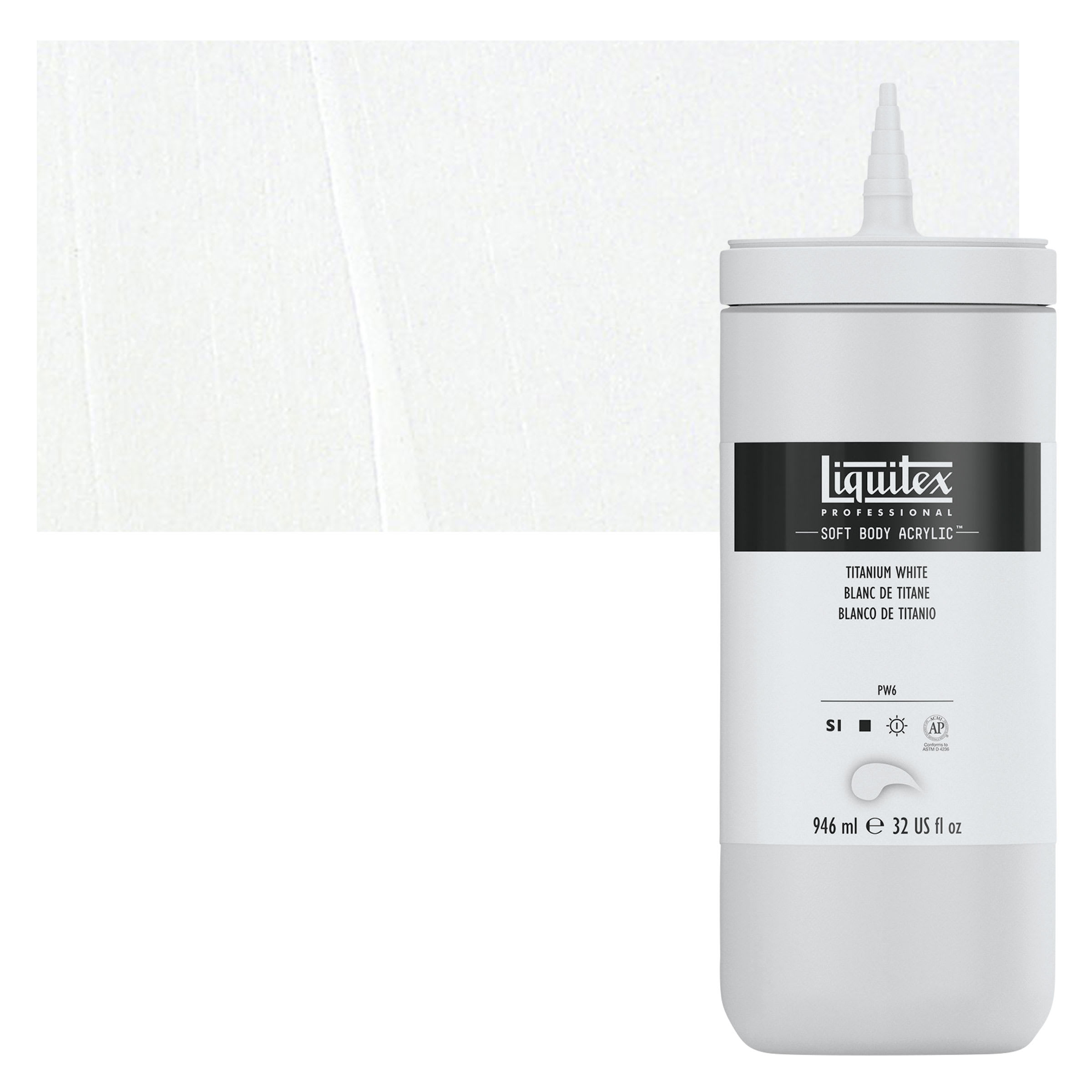 Liquitex Soft Body Artist Acrylics - Titanium White, 946 ml