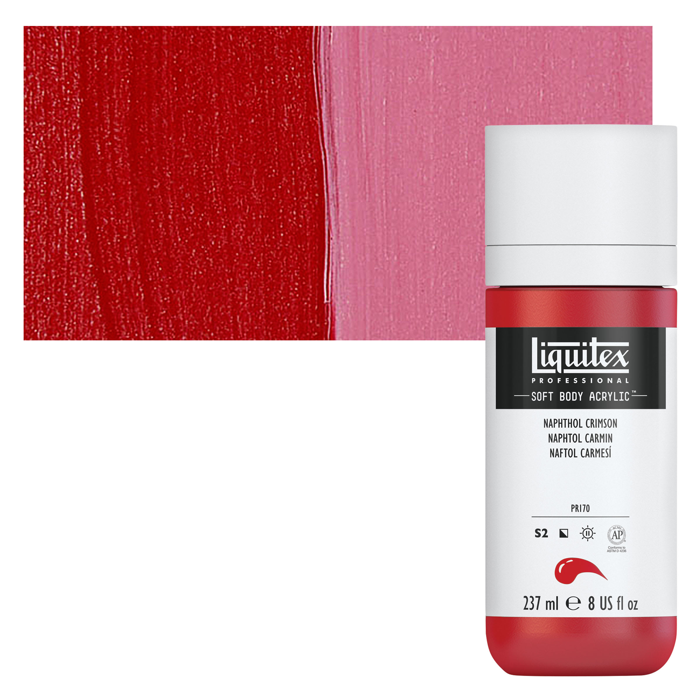 Liquitex Soft Body Artist Acrylics - Naphthol Crimson, 237 ml