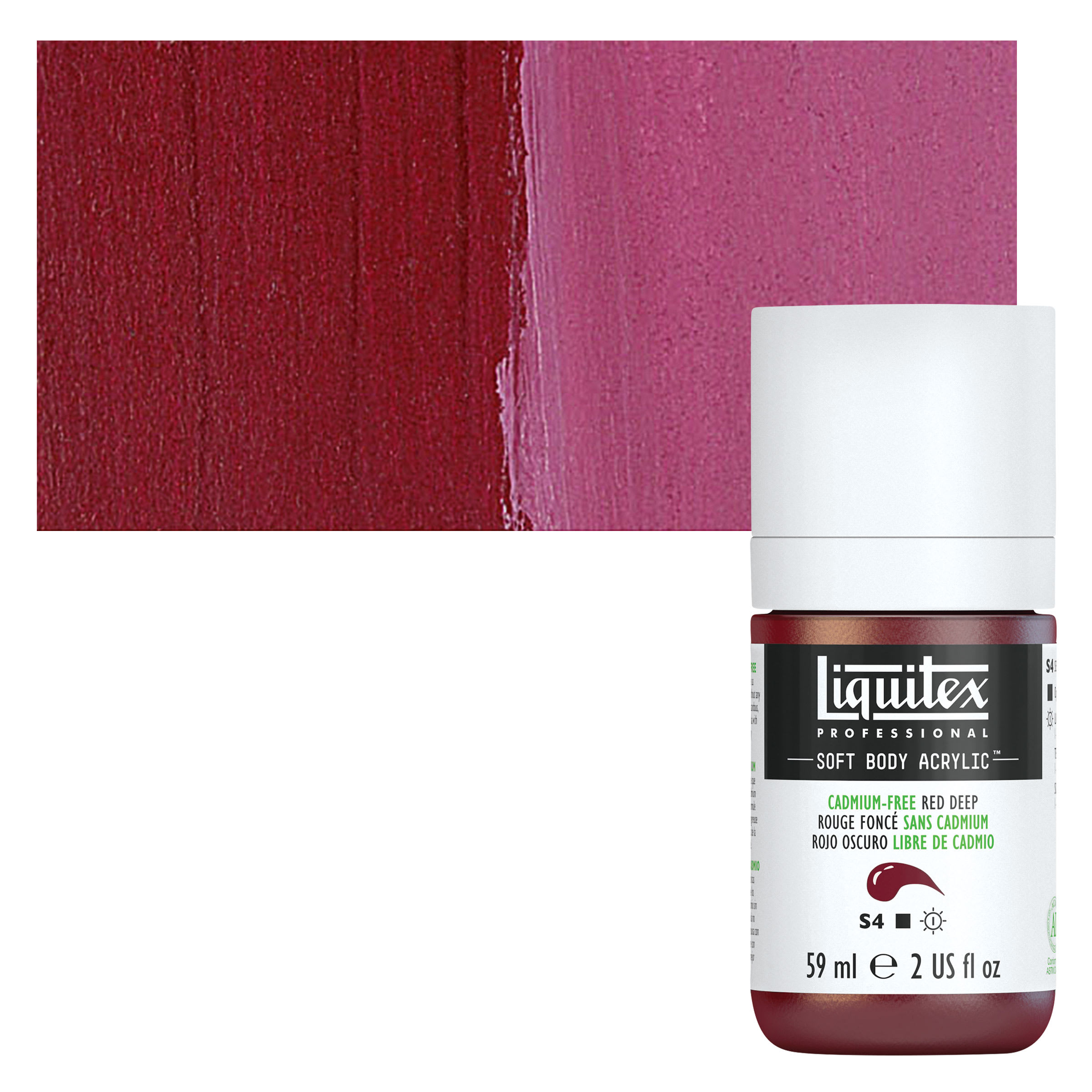 Liquitex Soft Body Artist Acrylics - Cadmium Free Red Deep, 59 ml bottle