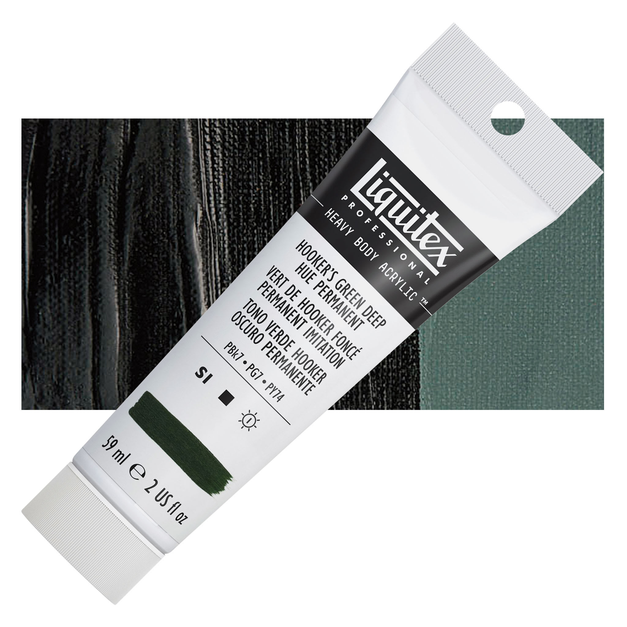 Liquitex Heavy Body Artist Acrylics - Hooker's Green Deep Hue Perm, 2 oz Tube