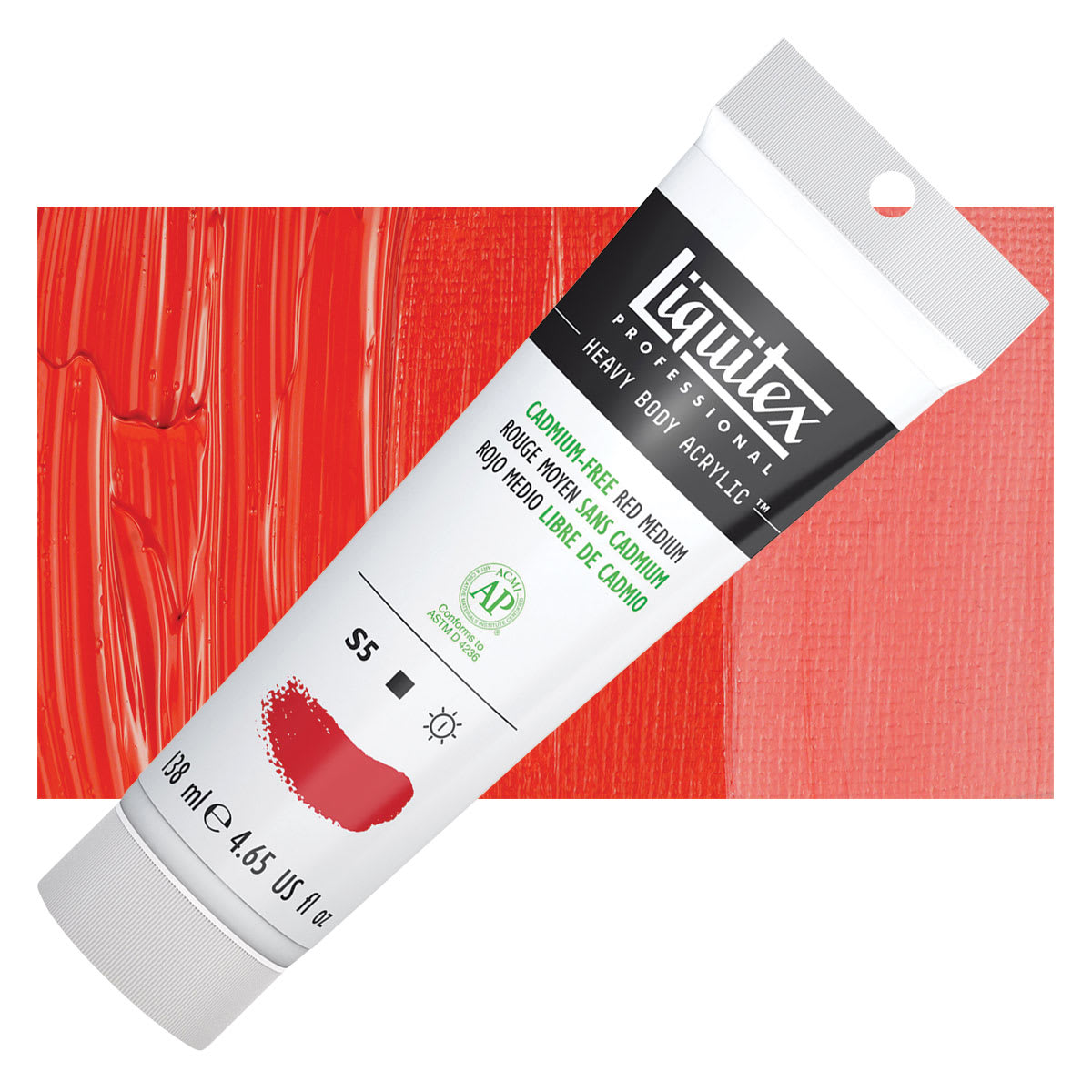 Liquitex® 4.65 oz Heavy Body Acrylic™ Paint in 894 Cadmium-Free Red Medium | 4.65 fl oz