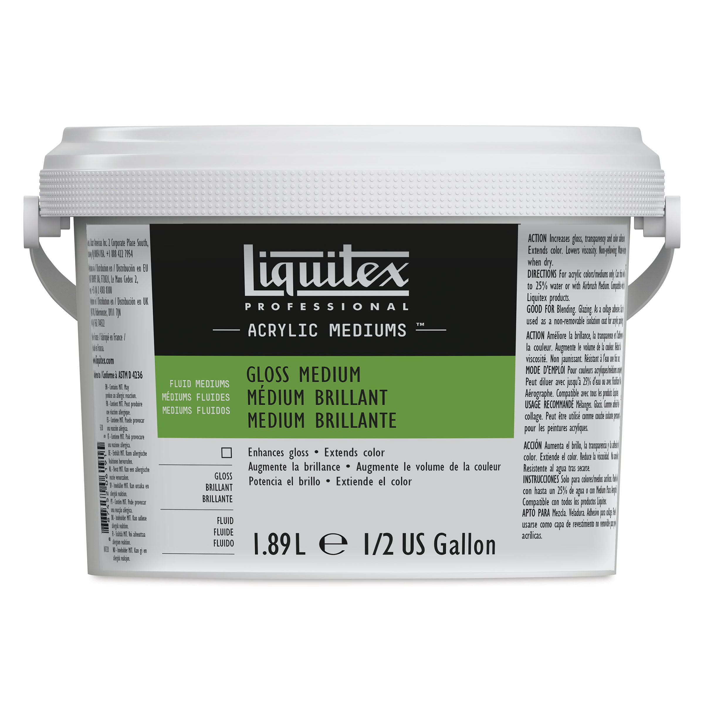 Liquitex Fluids Acrylic Medium - Gloss, 1.89 L
