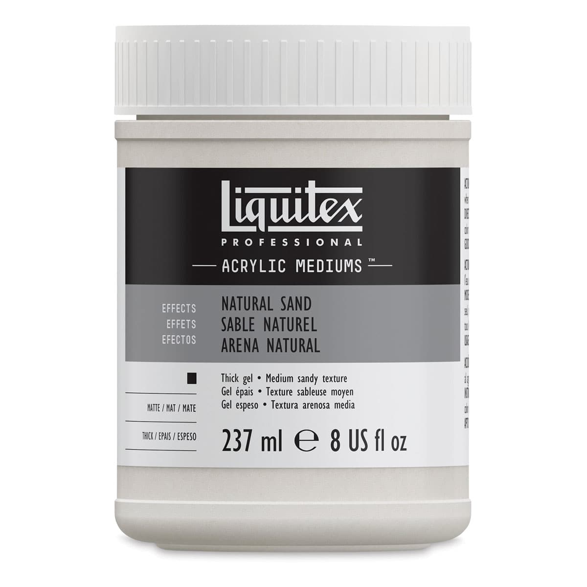 Liquitex Acrylic Texture Gel Mediums Natural Sand 8 oz.