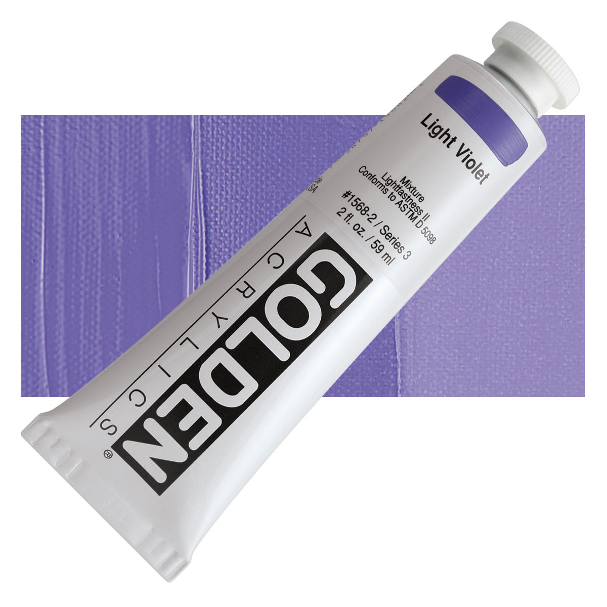 Golden Heavy Body Artist Acrylics - Light Violet, 2 oz Tube