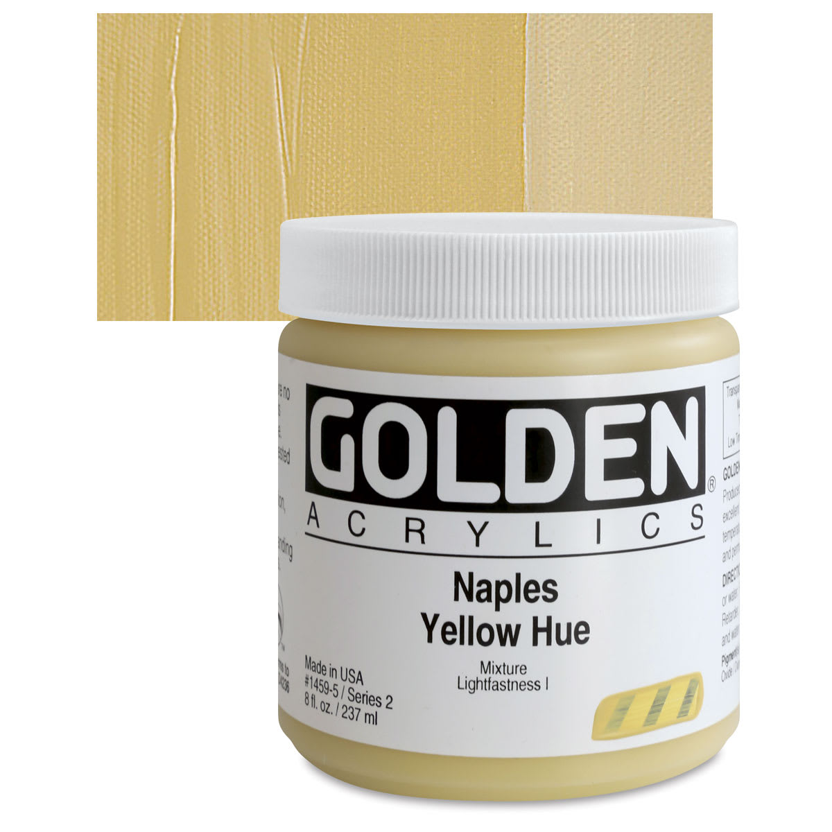 Golden Heavy Body Artist Acrylics - Naples Yellow Hue, 8 oz Jar