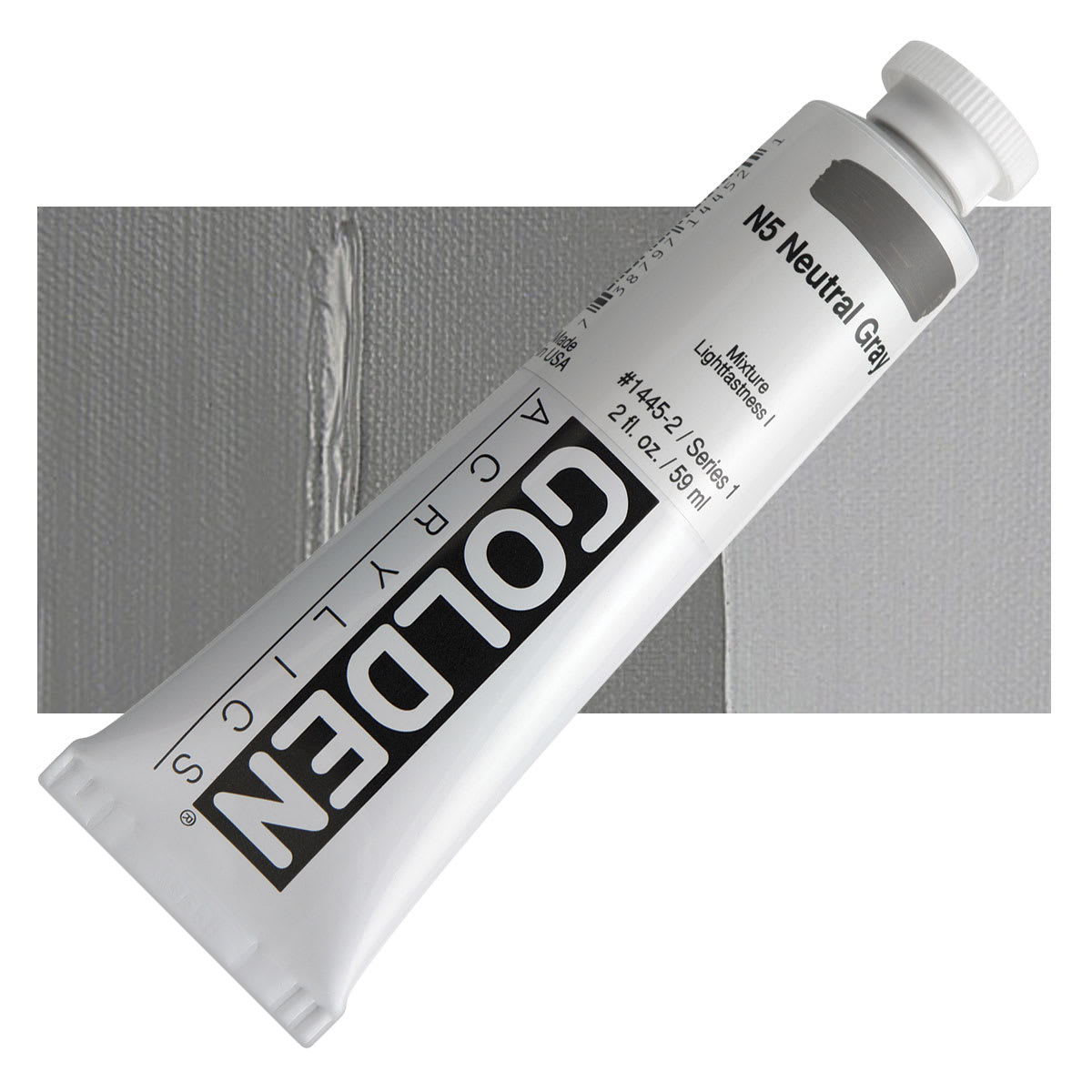 Golden Heavy Body Artist Acrylics - Neutral Gray N5, 2 oz Tube