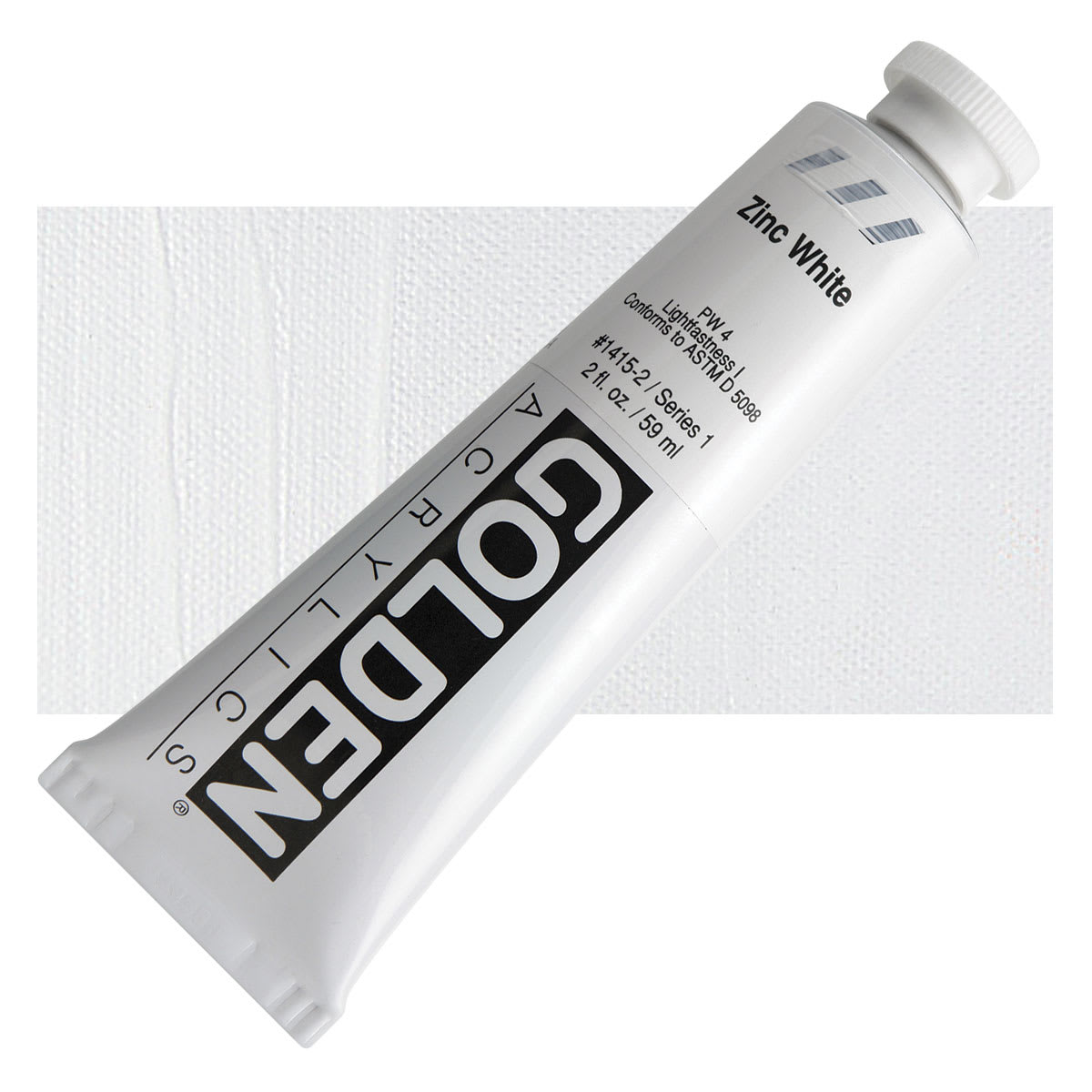 Golden Heavy Body Artist Acrylics - Zinc White, 2 oz Tube