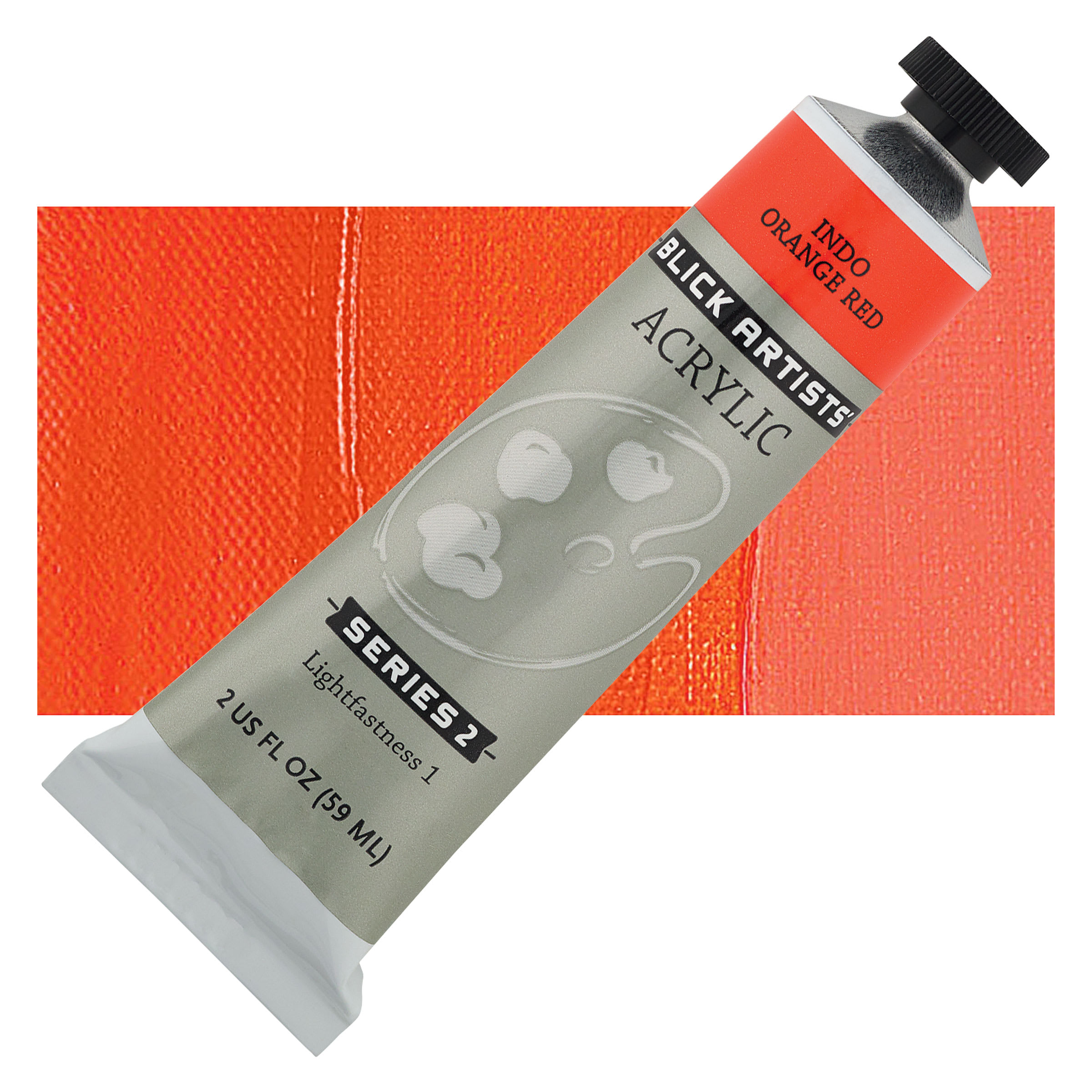 Blick Artists' Acrylic - Indo Orange Red, 2 oz tube