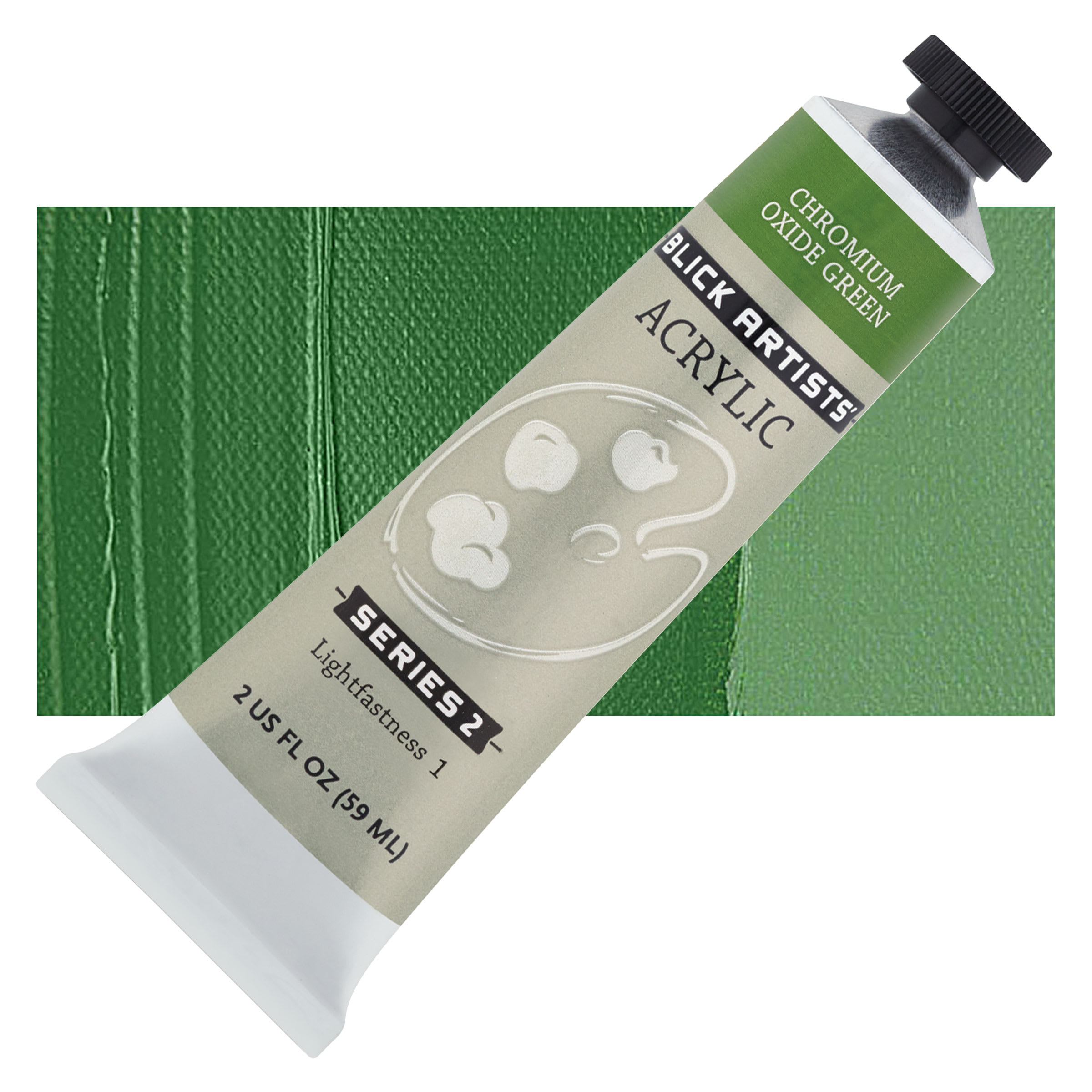 Blick Artists' Acrylic - Chromium Oxide Green, 2 oz tube