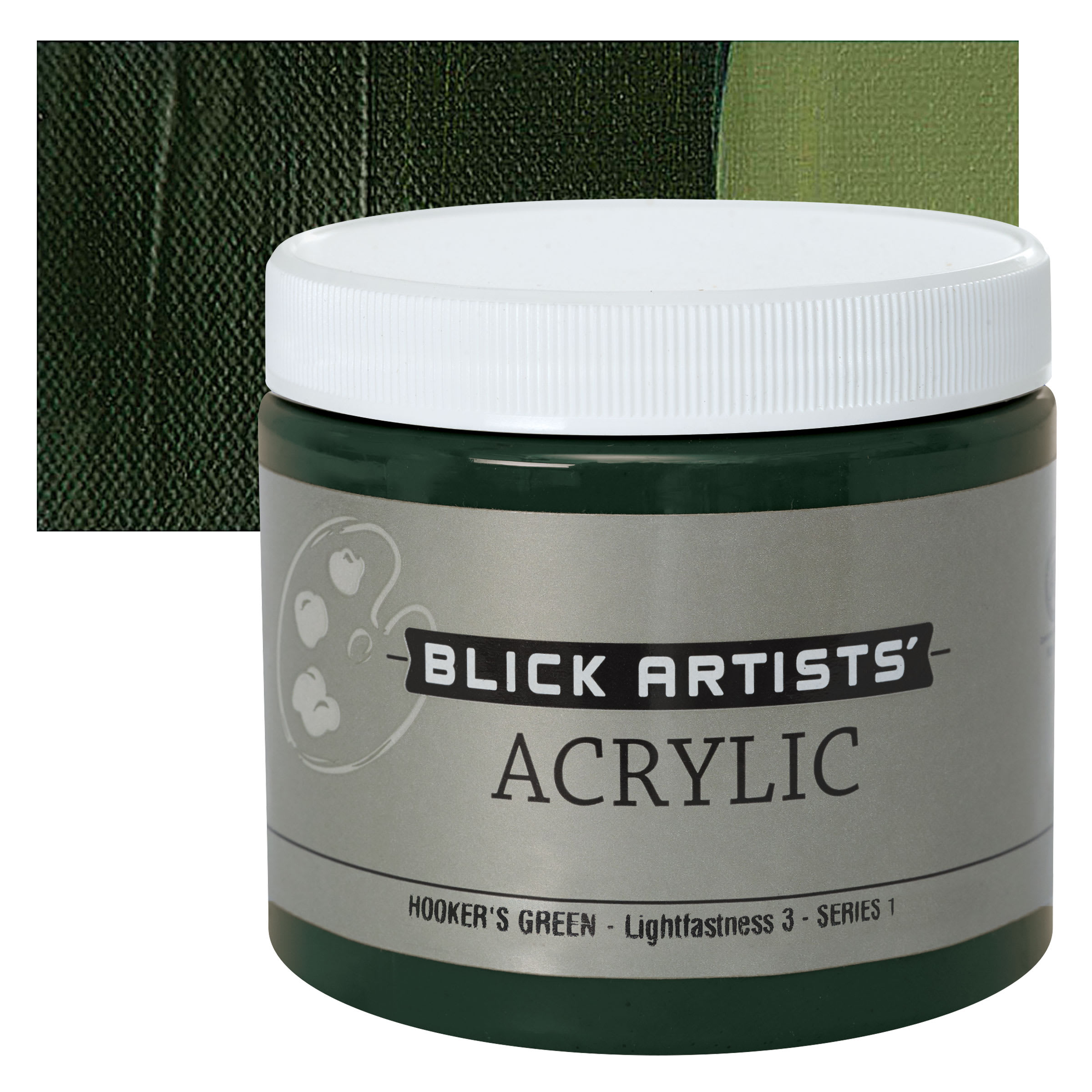 Blick Artists' Acrylic - Hooker's Green, 16 oz jar