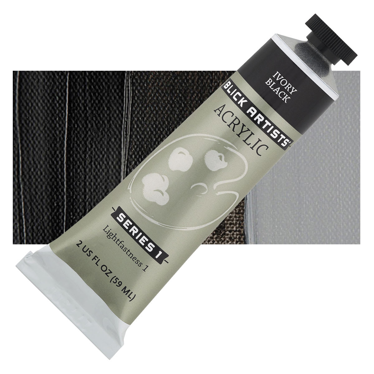 Blick Artists' Acrylic - Ivory Black, 2 oz tube