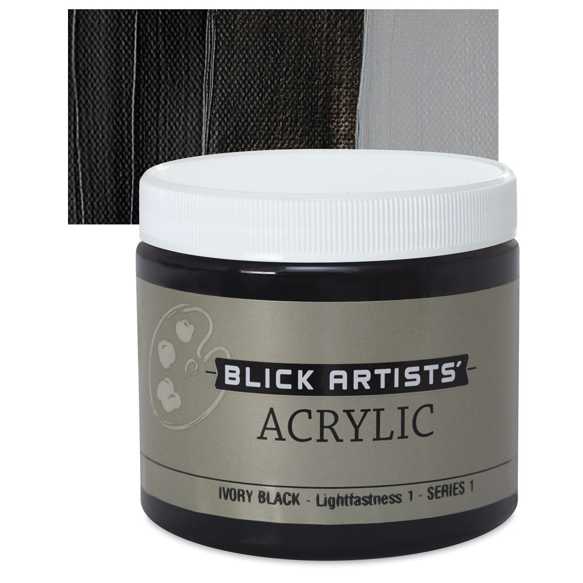 Blick Artists' Acrylic - Ivory Black, 16 oz jar