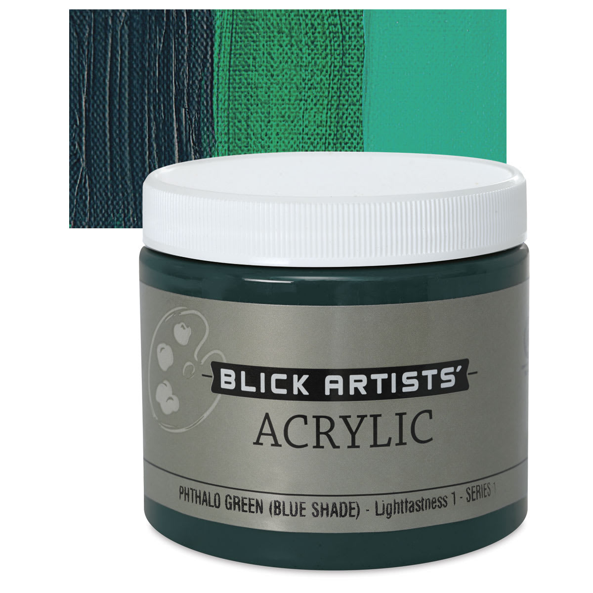 Blick Artists' Acrylic - Phthalo Green (Blue Shade), 16 oz jar