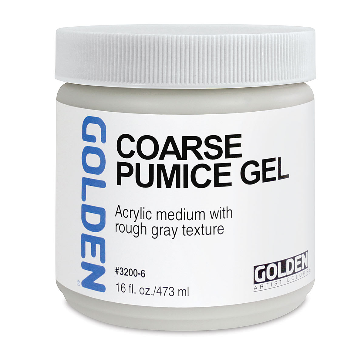 Golden Pumice Gel Medium - Coarse, 16 oz jar