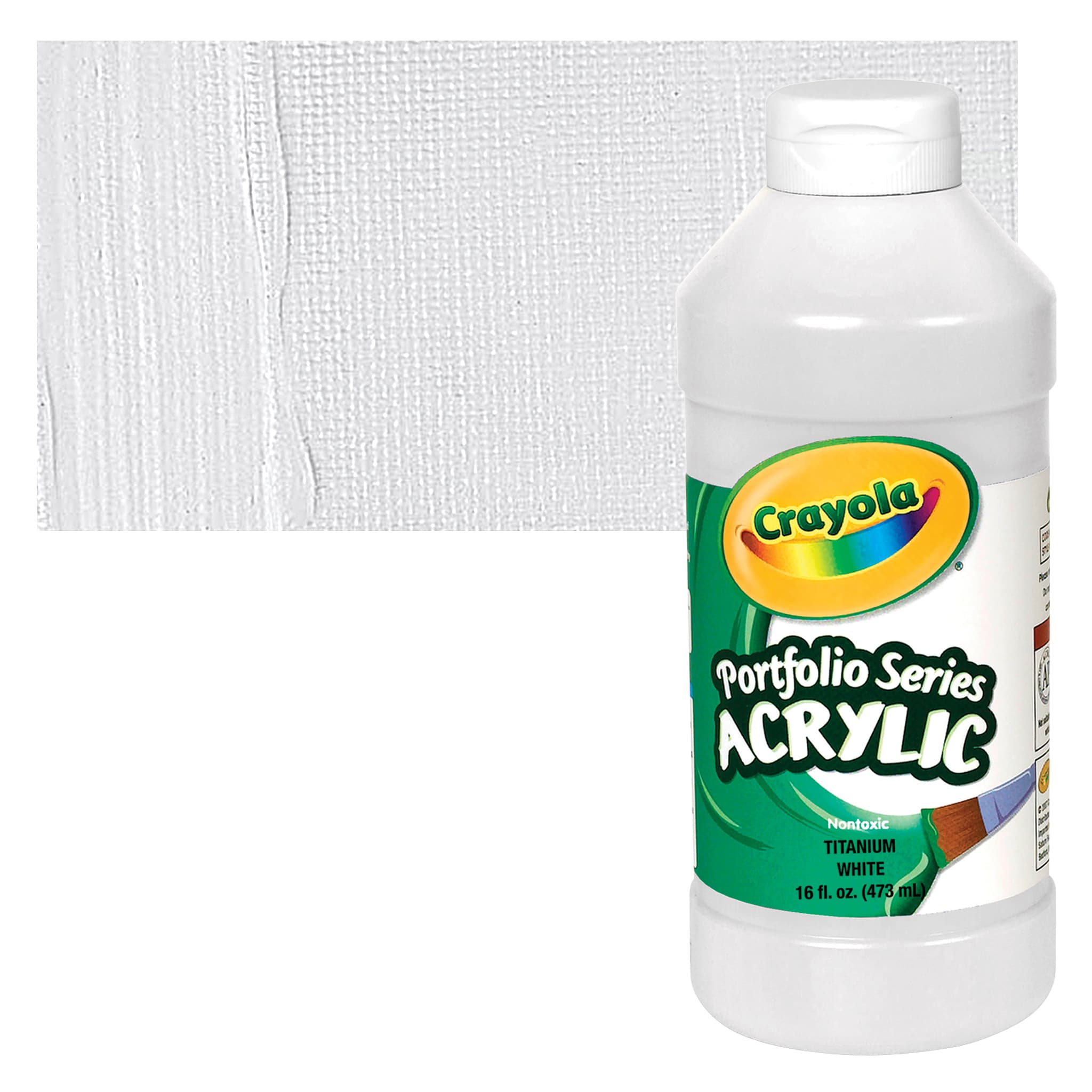 Crayola Portfolio Acrylic Paint, Titanium White, 16 oz. (20-4016-432) | Quill
