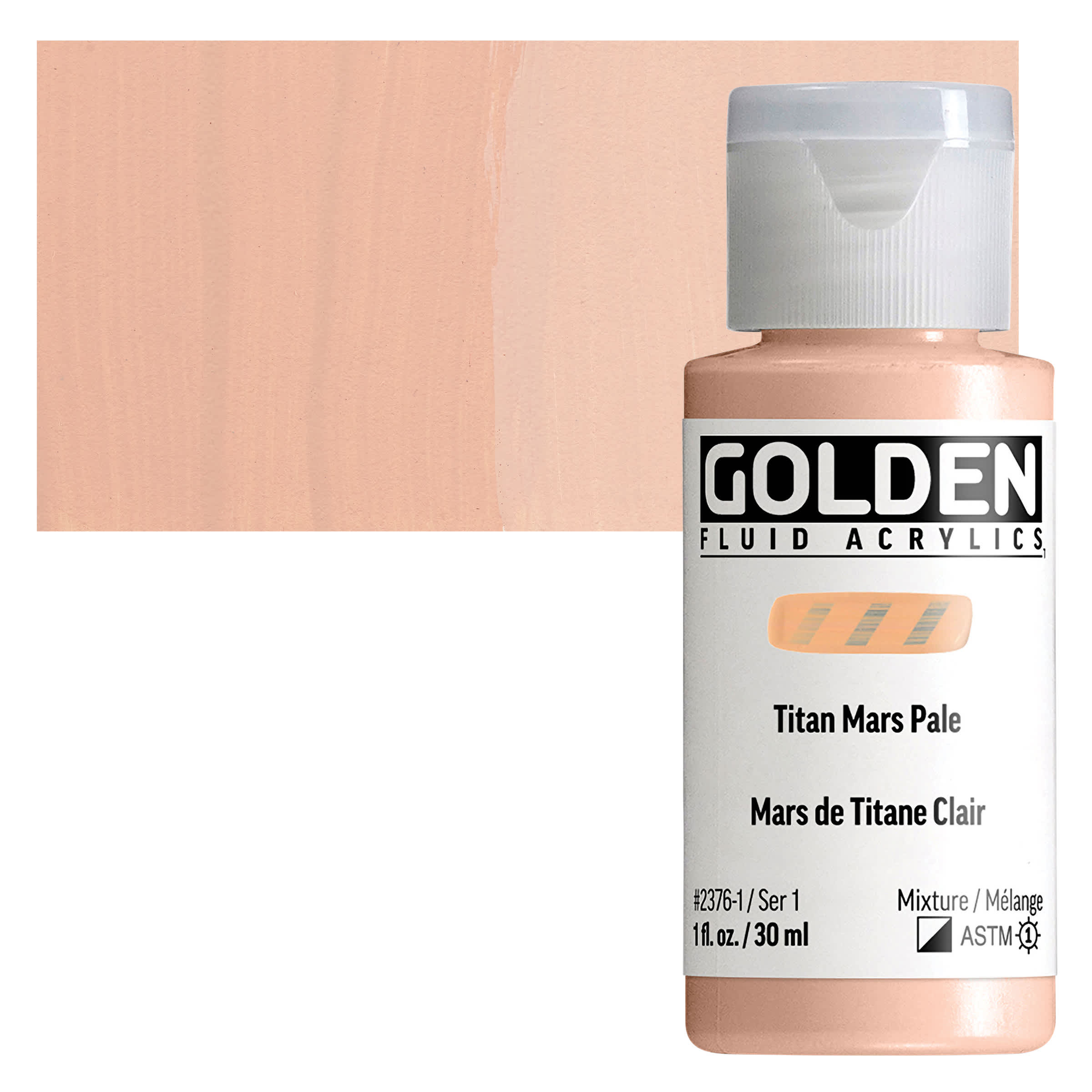 Golden Fluid Acrylic - Titan Mars Pale, 1 oz bottle