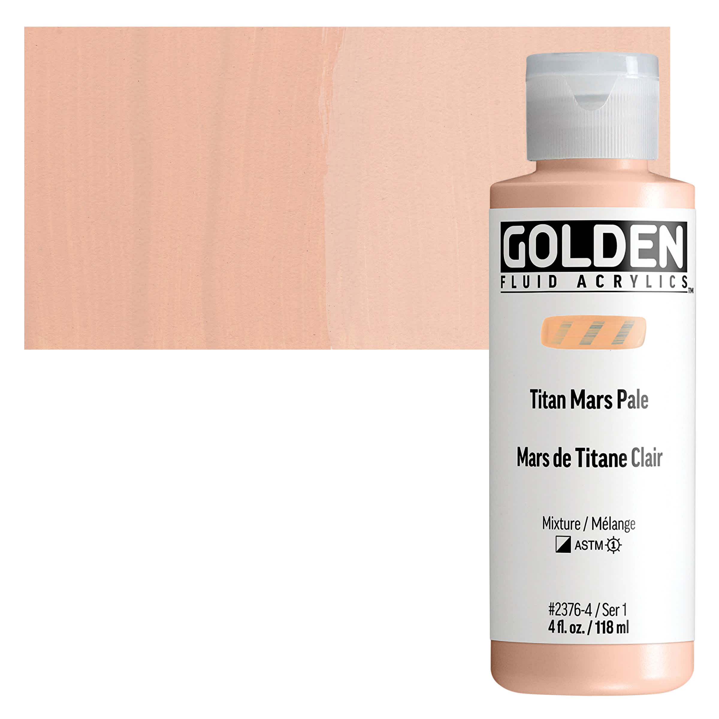 Golden Fluid Acrylic - Titan Mars Pale, 4 oz bottle