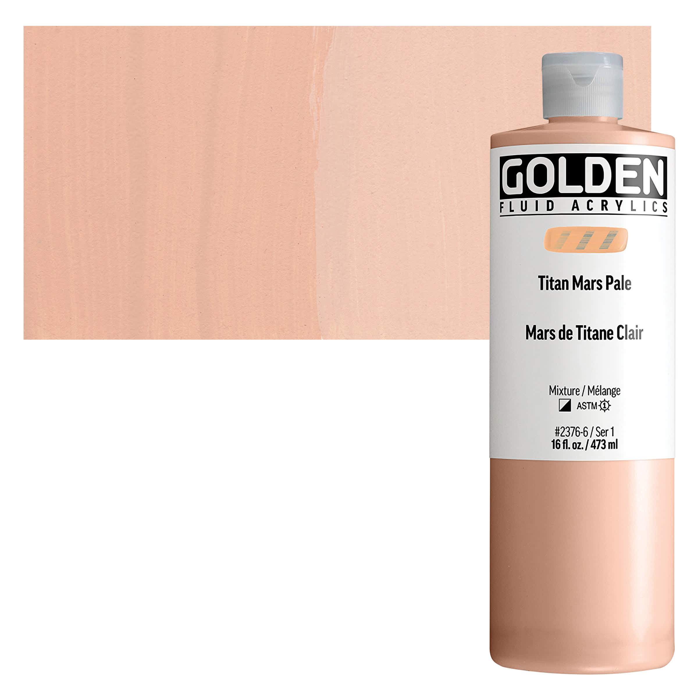 Golden Fluid Acrylic - Titan Mars Pale, 16 oz bottle