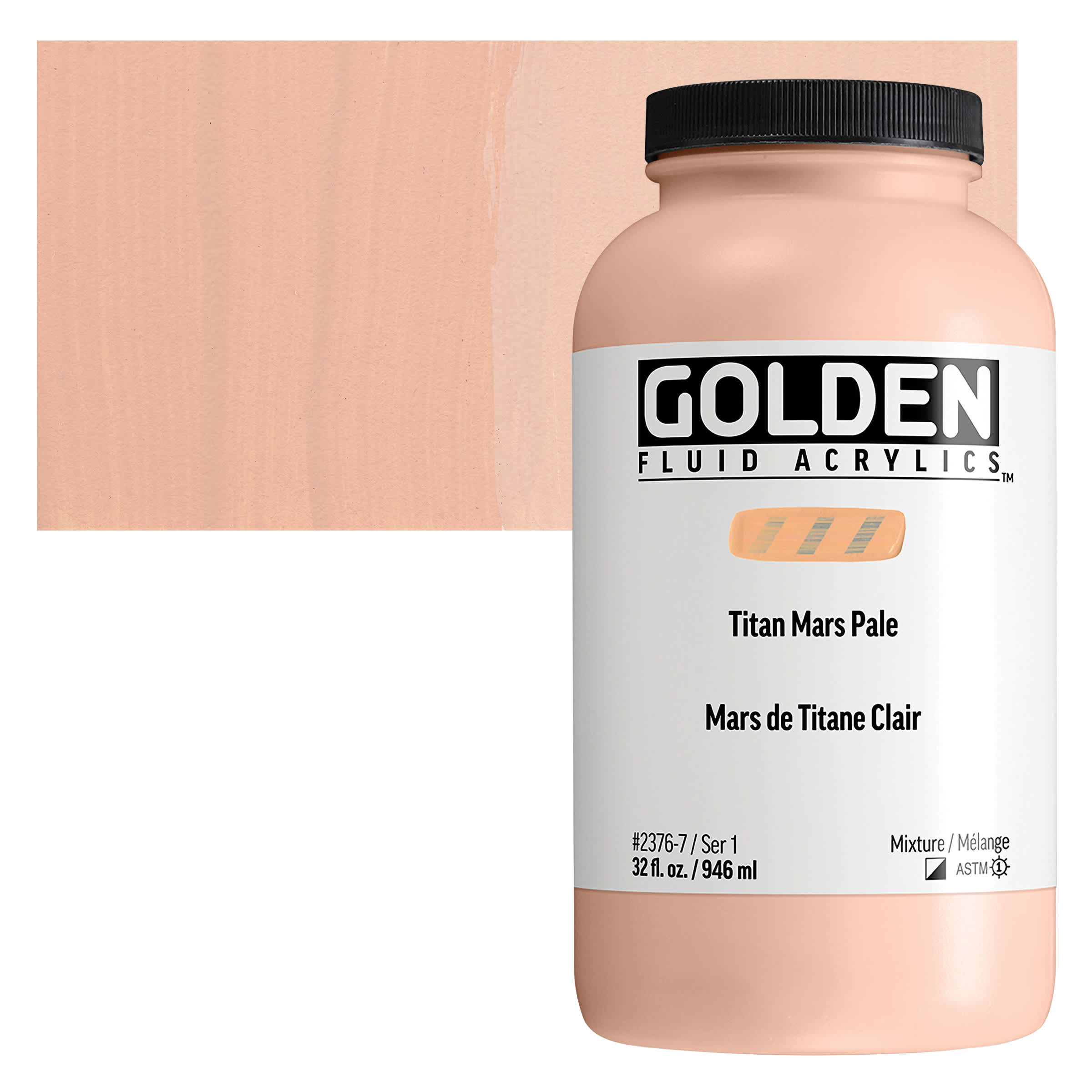 Golden Fluid Acrylic - Titan Mars Pale, 32 oz bottle
