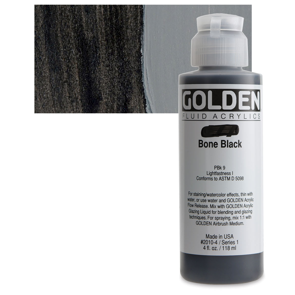 Golden® 4 oz Fluid Acrylics Paint in Bone Black