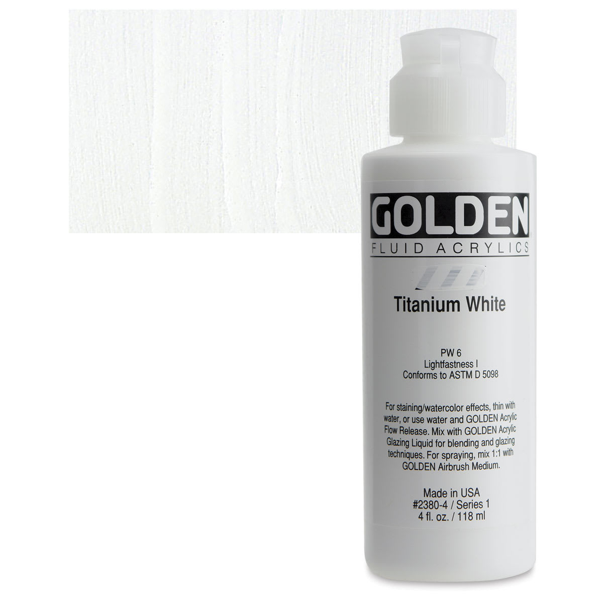 Golden® 4 oz Fluid Acrylics Paint in Titanium White