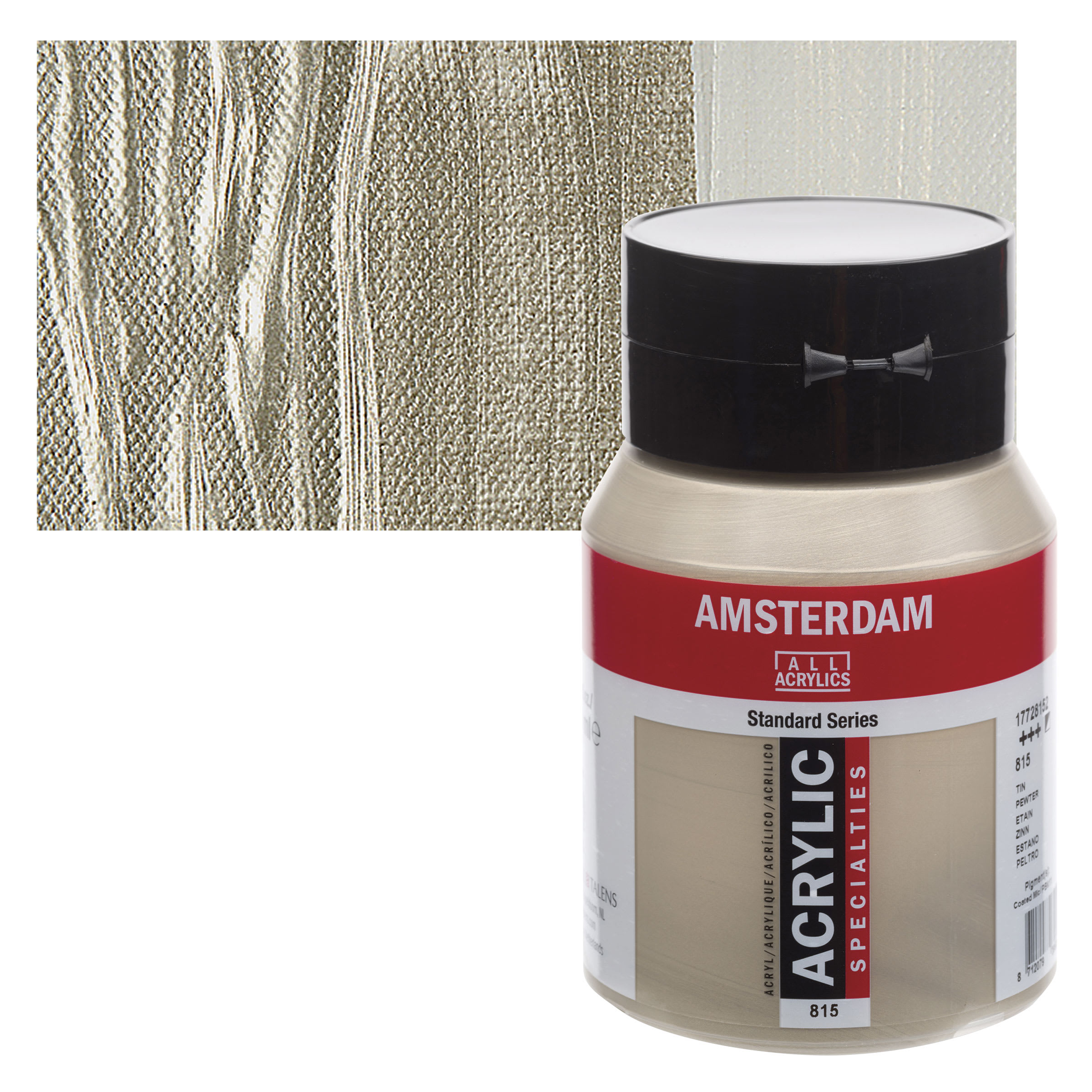 Amsterdam Standard Series Acrylic - Metallic Pewter, 500 ml bottle