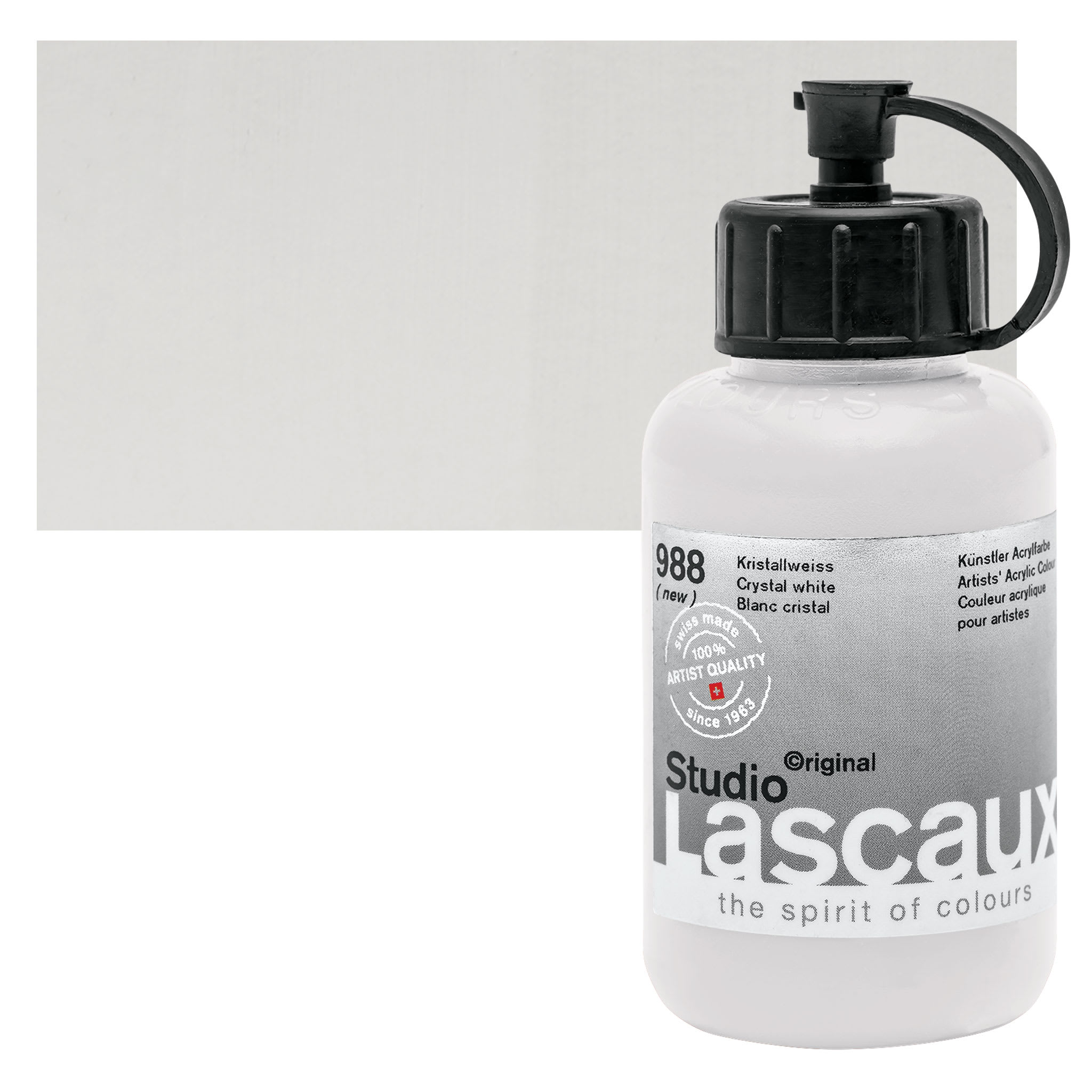 Lascaux Studio Acrylics - Crystal White, 85 ml bottle