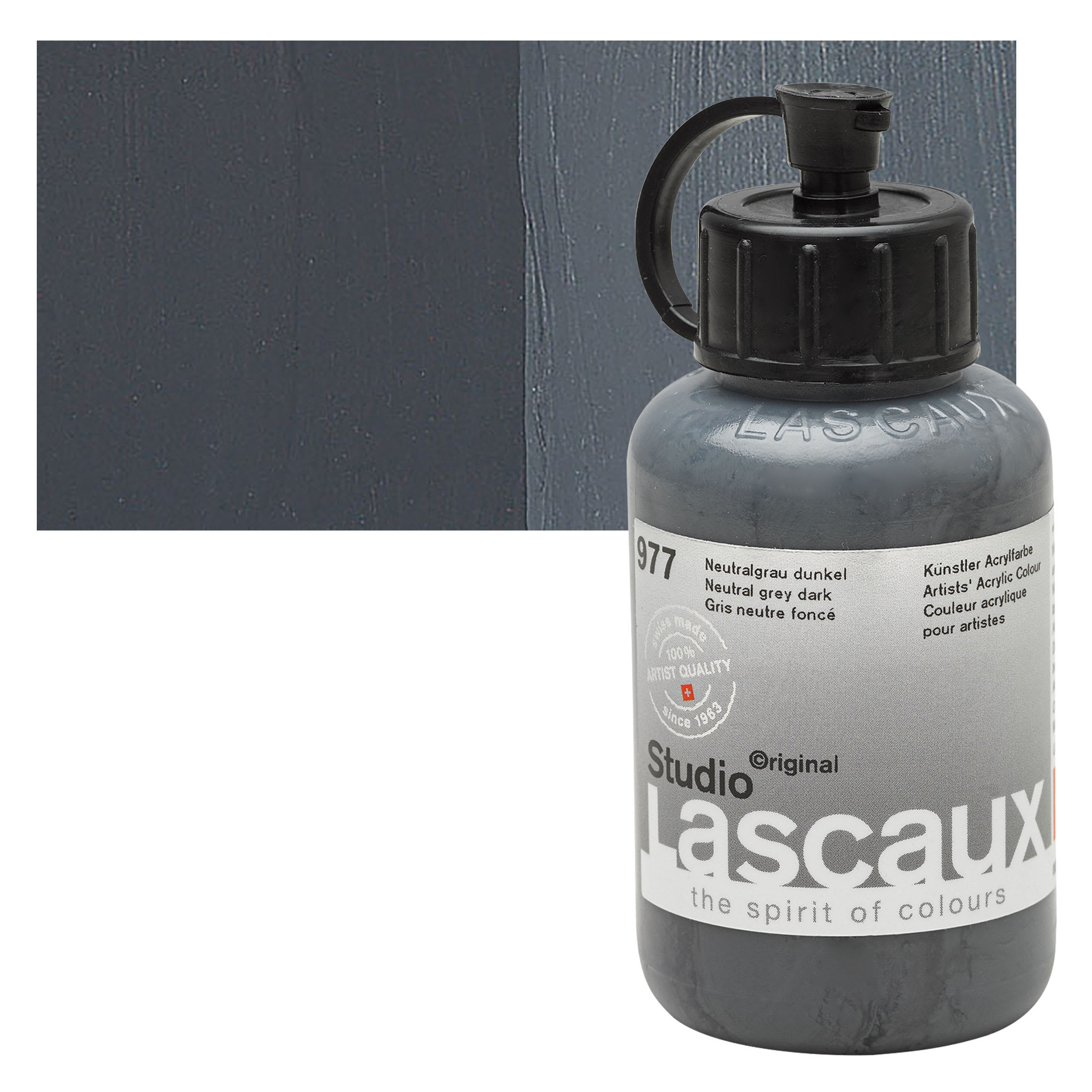 Lascaux Studio Acrylics - Neutral Gray Dark, 85 ml bottle