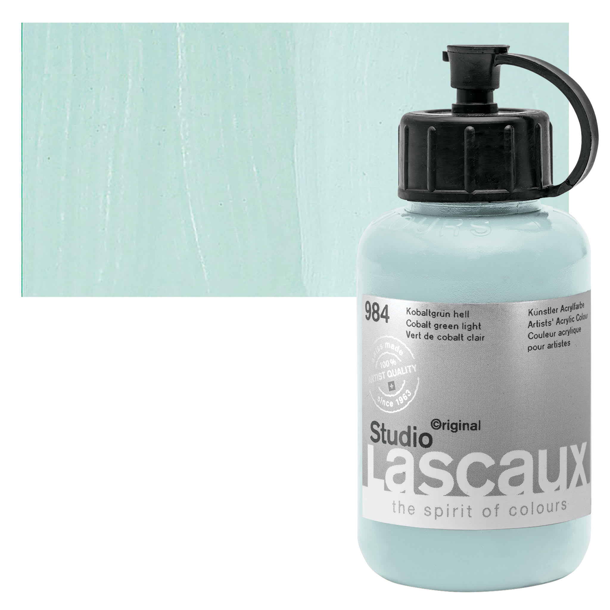 Lascaux Studio Acrylics - Cobalt Green Light, 85 ml bottle