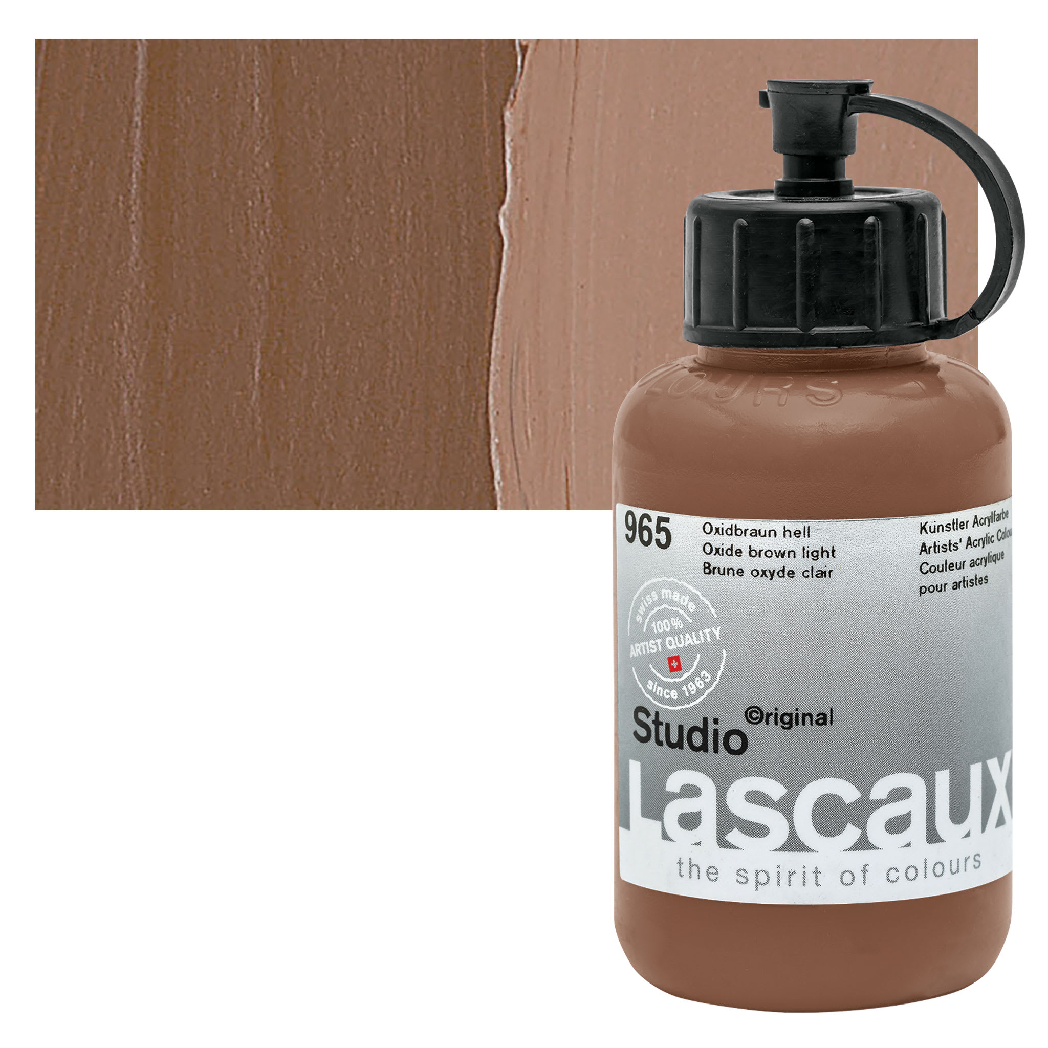 Lascaux Studio Acrylics - Oxide Brown Light, 85 ml bottle