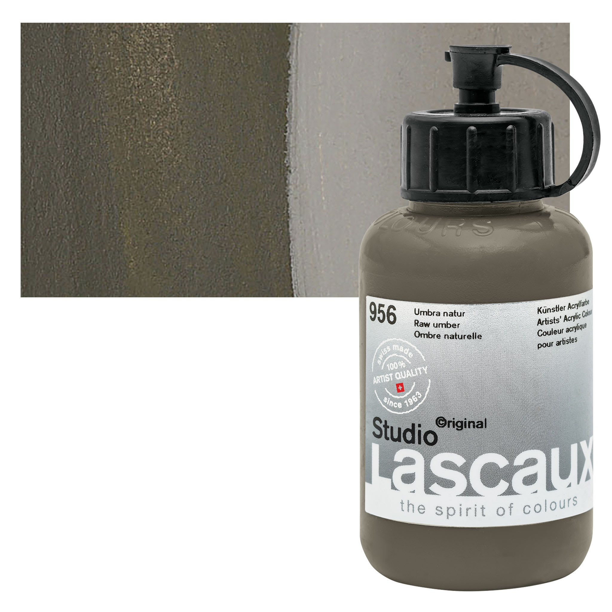 Lascaux Studio Acrylics - Raw Umber, 85 ml bottle