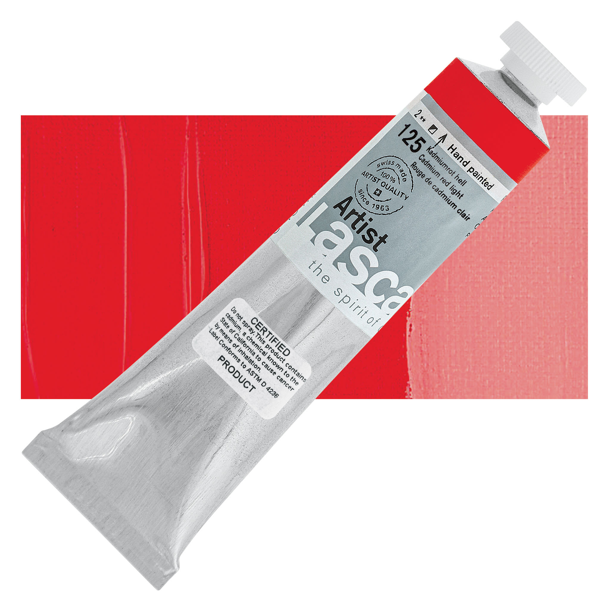 Lascaux Artist Acrylics - Cadmium Red Light, 45 ml tube