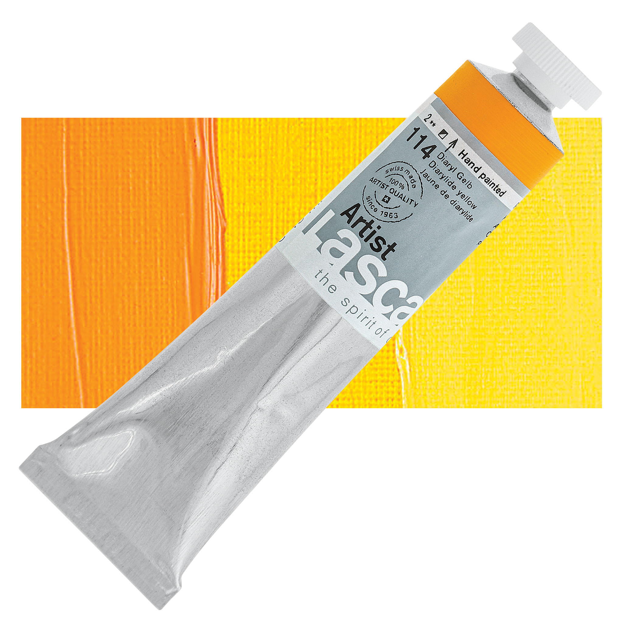 Lascaux Artist Acrylics - Diarylide Yellow, 45 ml tube