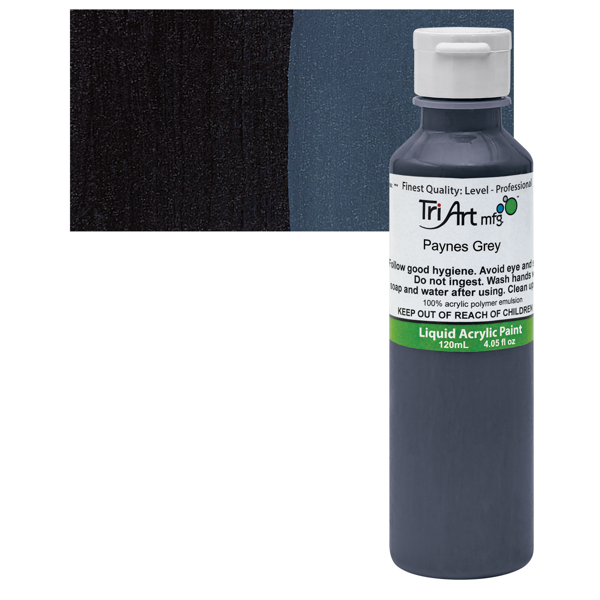Tri-Art Liquid Artist Acrylics - Payne's Gray, 120 ml bottle
