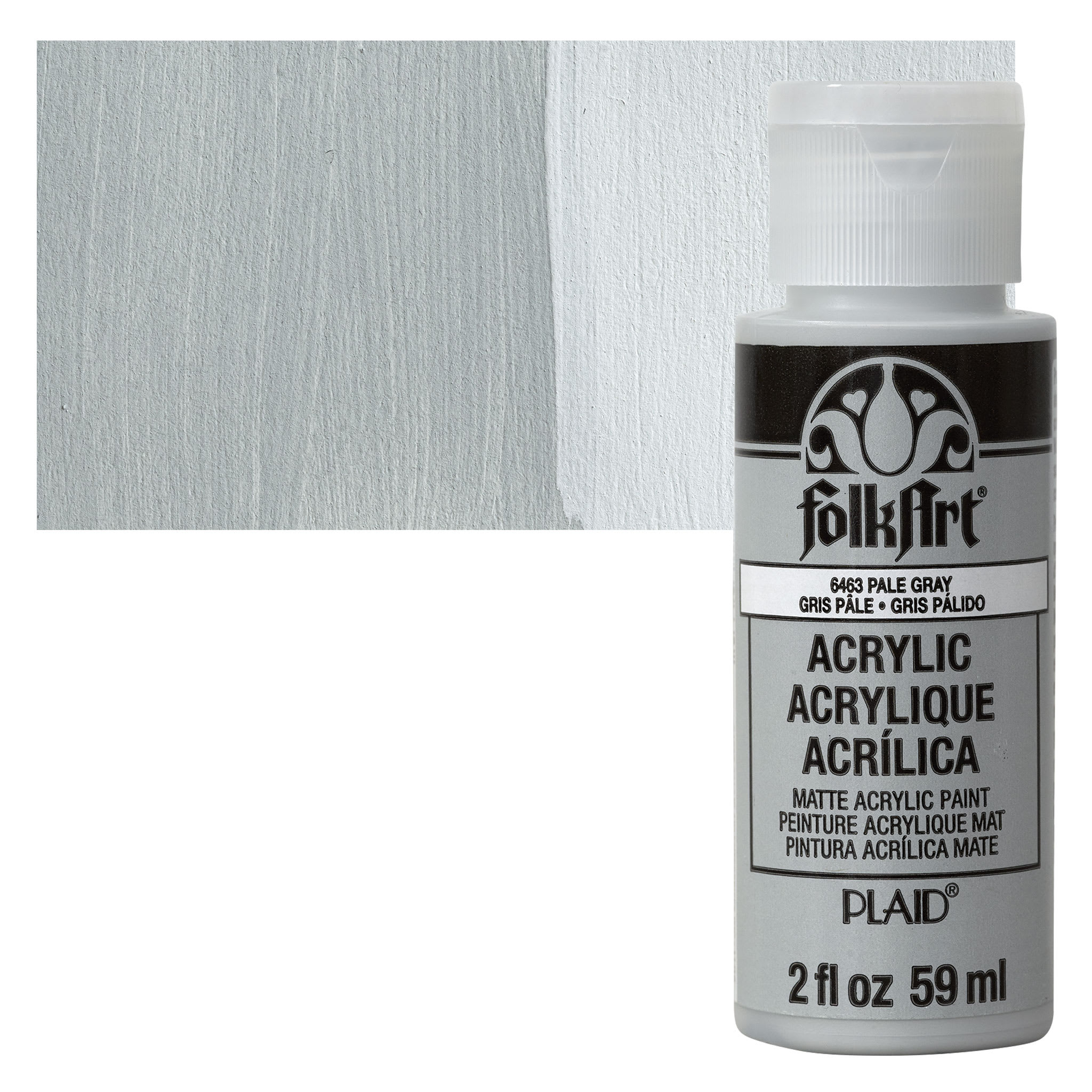 12 Pack: FolkArt® Matte Acrylic Paint By Folk Art in 6463 Pale Gray | 2 fl oz