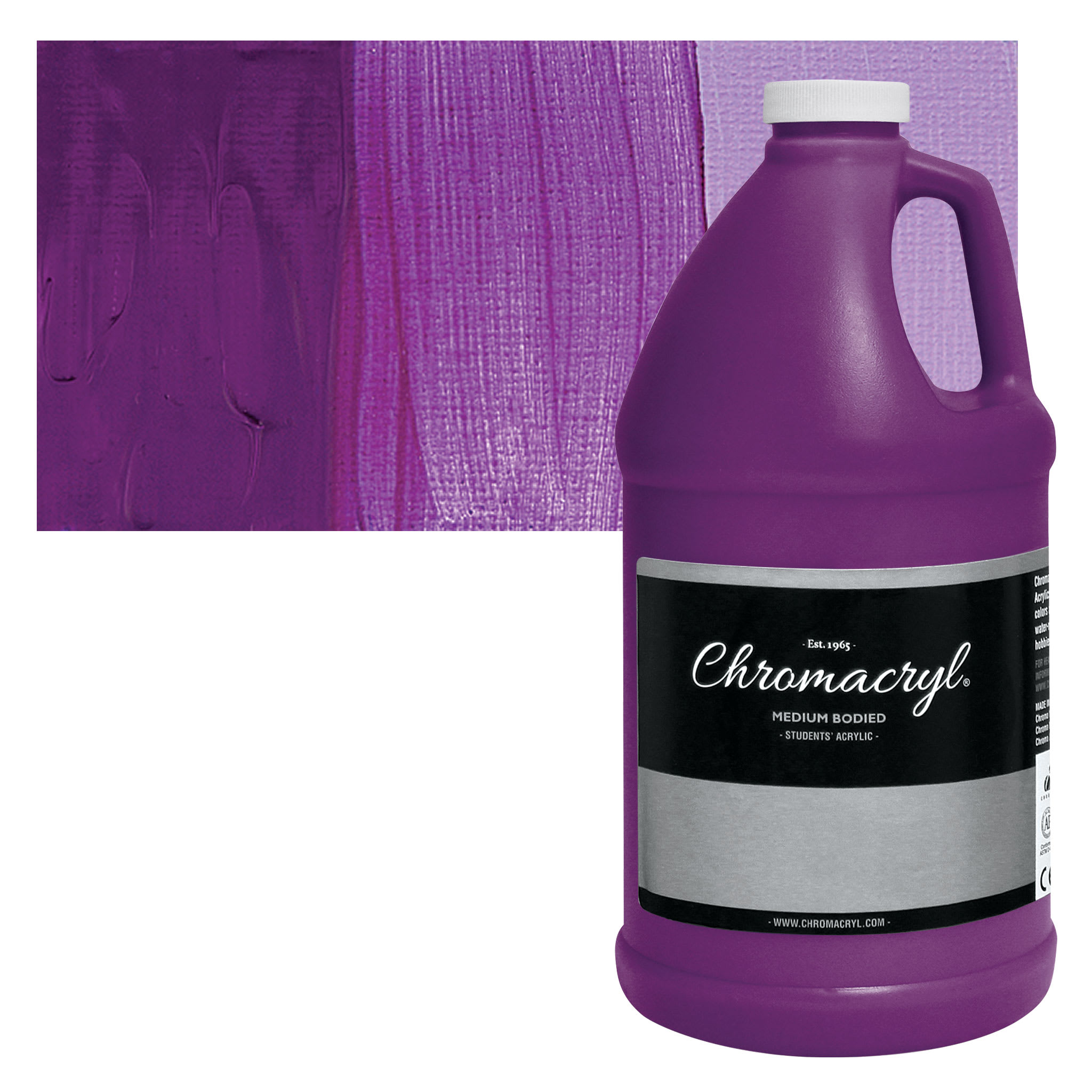 Chromacryl Students' Acrylics - Neon Violet, 64 oz bottle