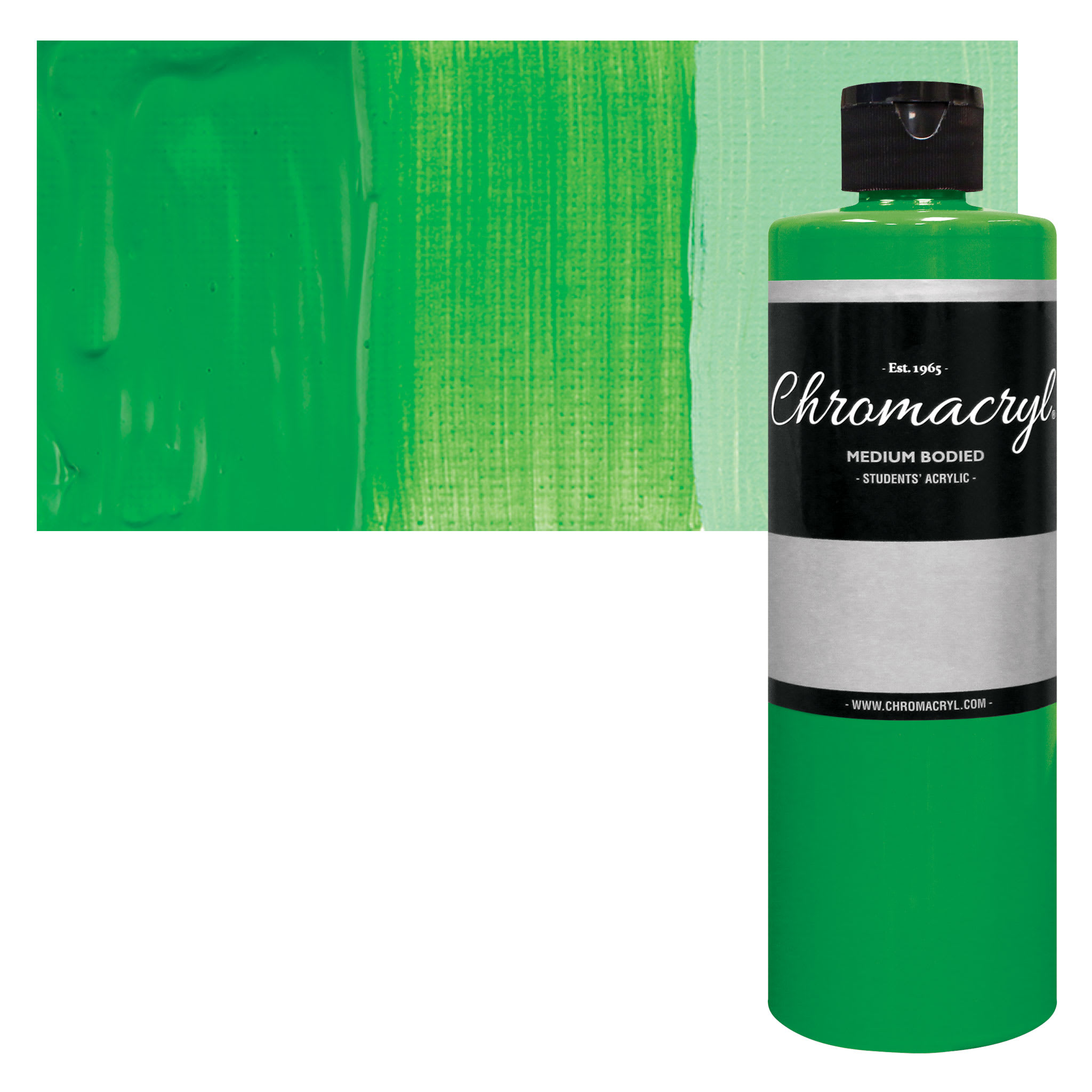 Chromacryl Students' Acrylics - Neon Green, 16 oz bottle